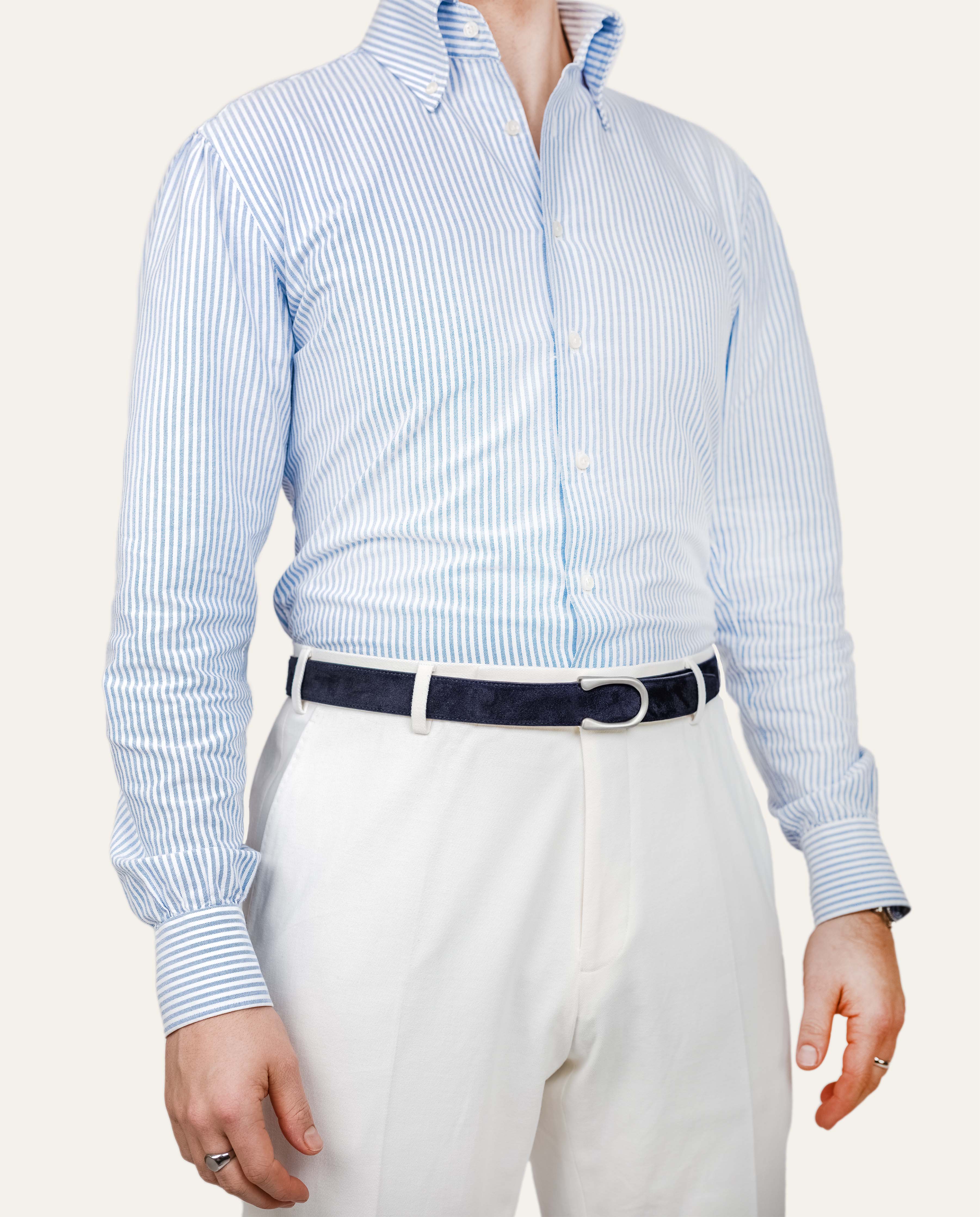 Modell 2 Palladium Matt — Veloursleder Portofinoblau
