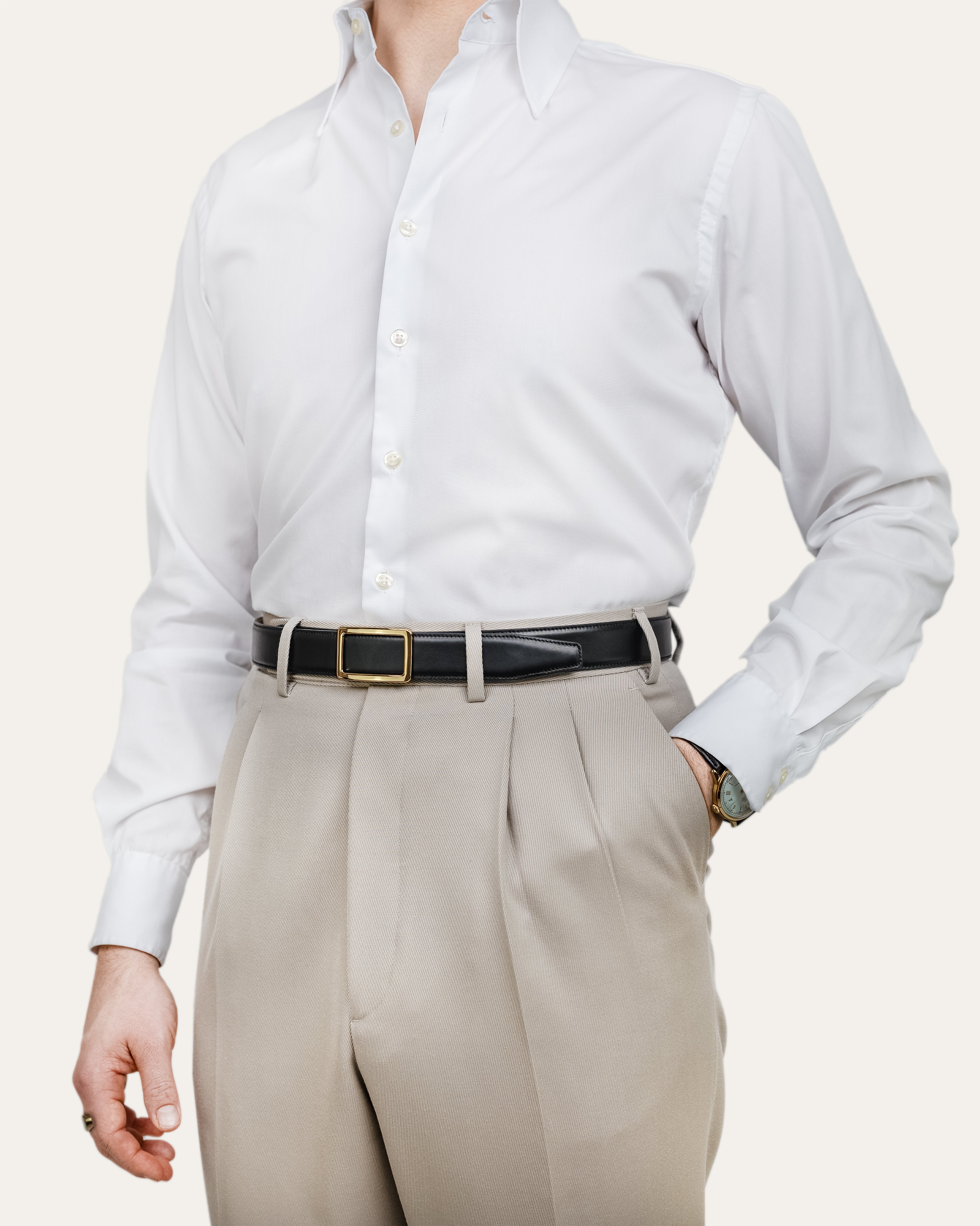 Model I Gold — Calfskin Jet Black