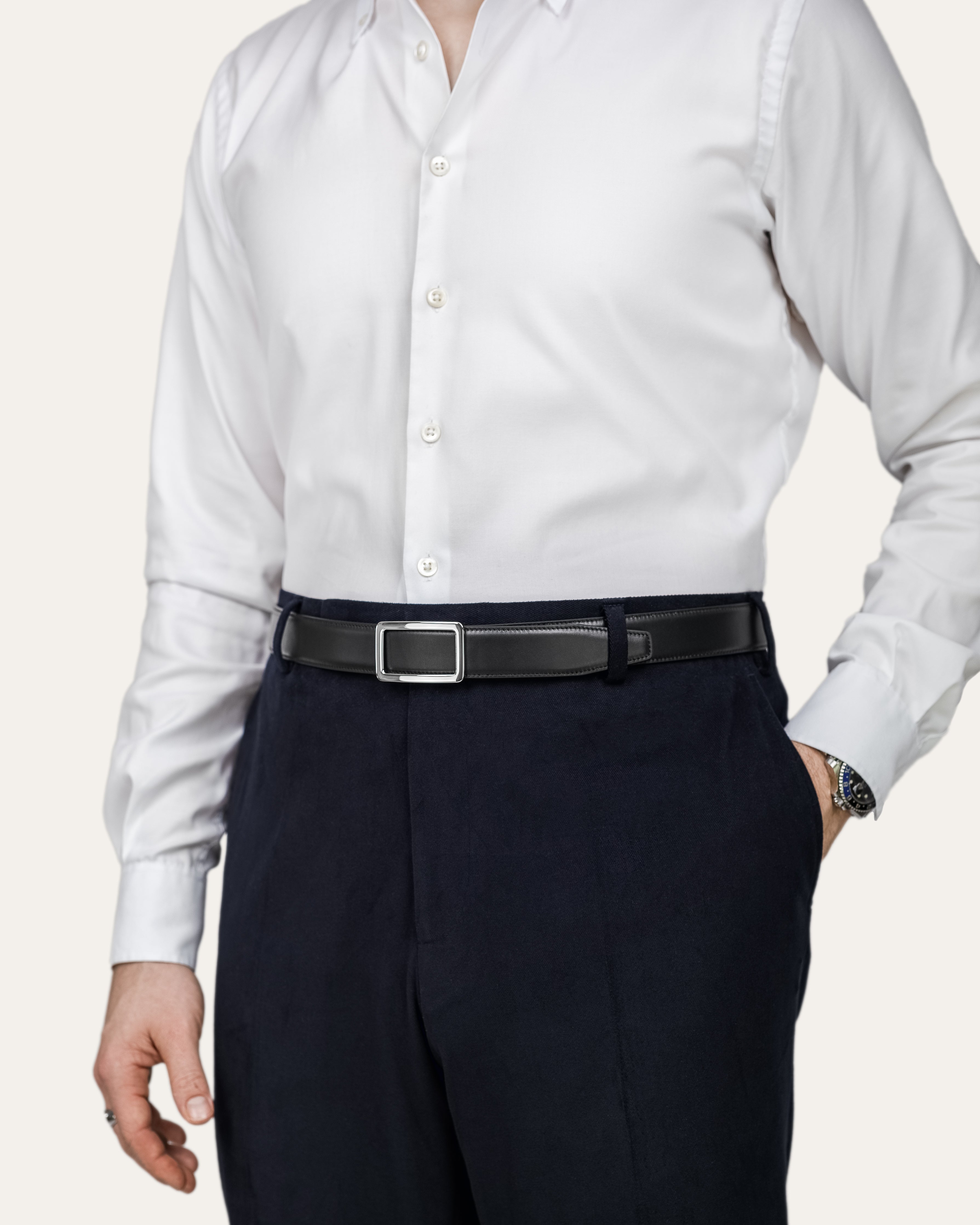 Model I Palladium — Calfskin Jet Black