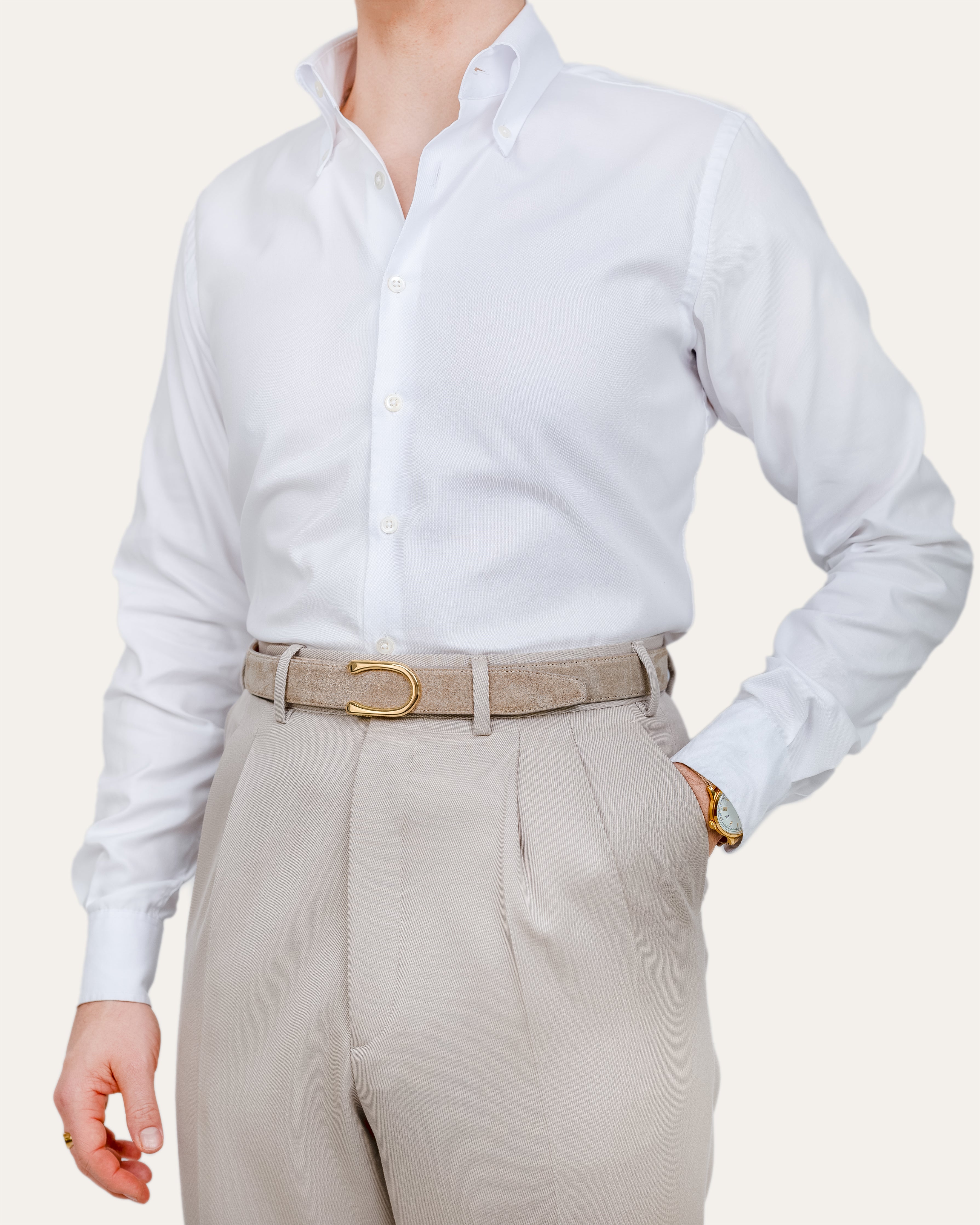 Model II Gold — Suede Verona Beige