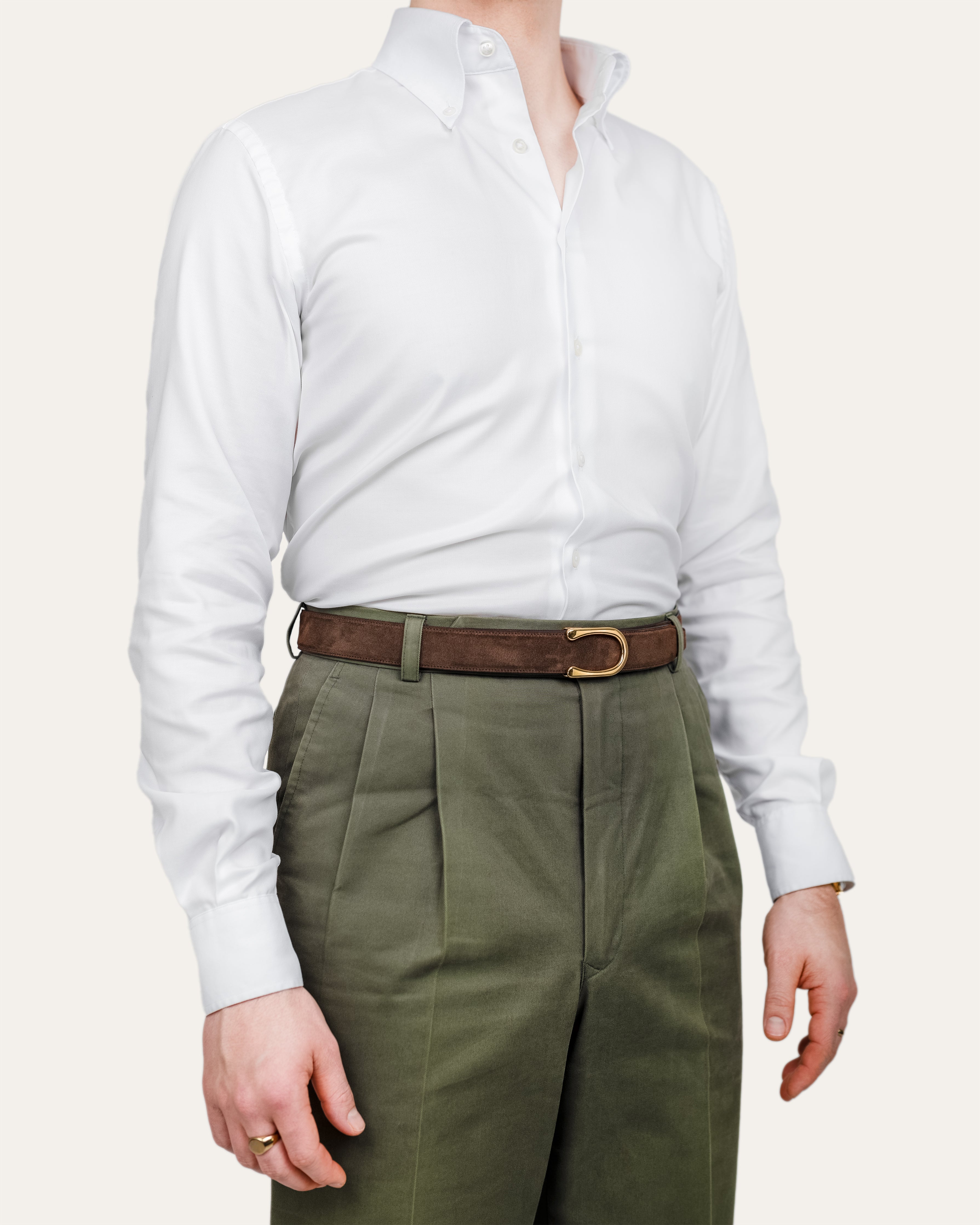 Model II Gold — Suede Havana Brown
