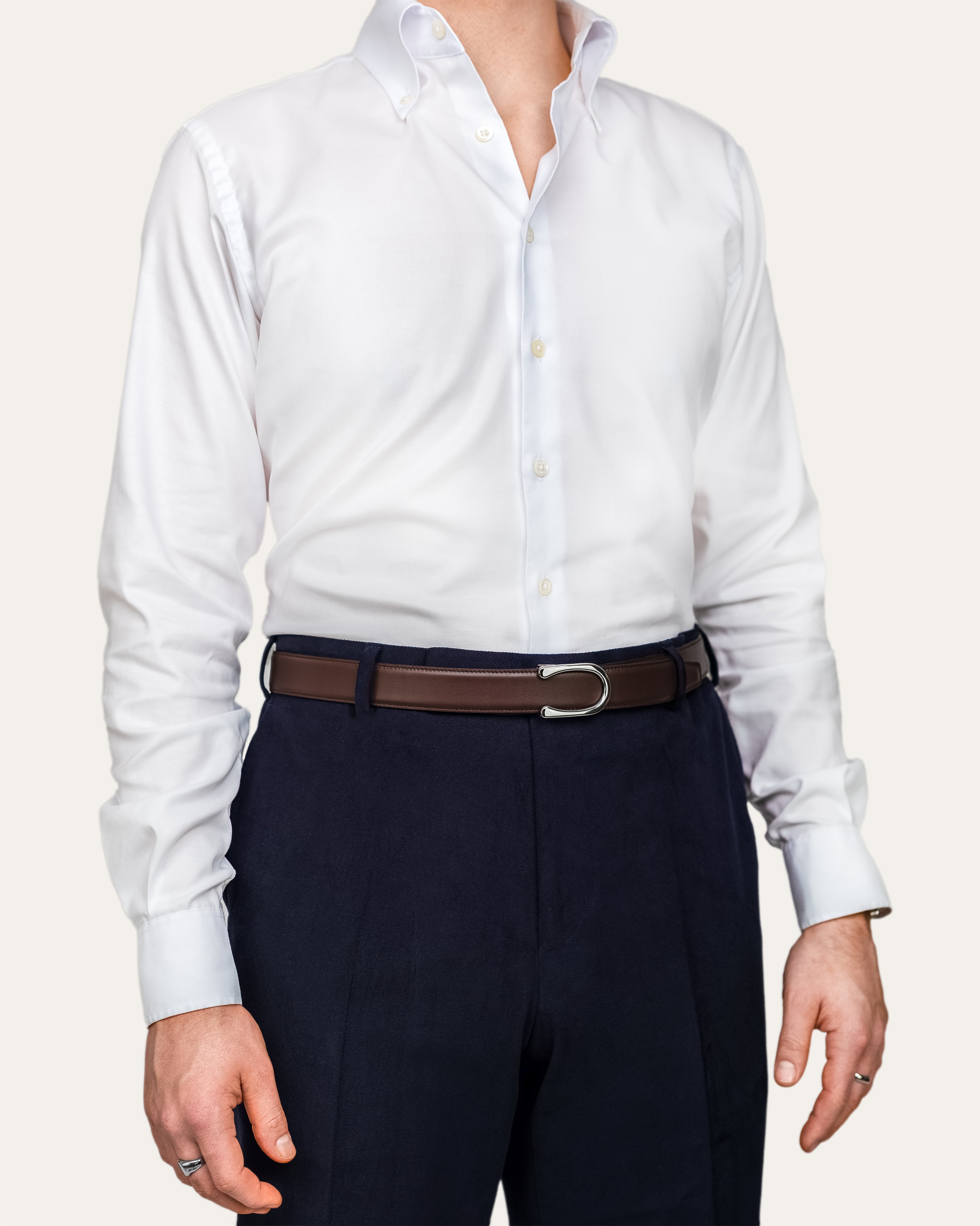 Model II Palladium — Calfskin Chocolate Brown