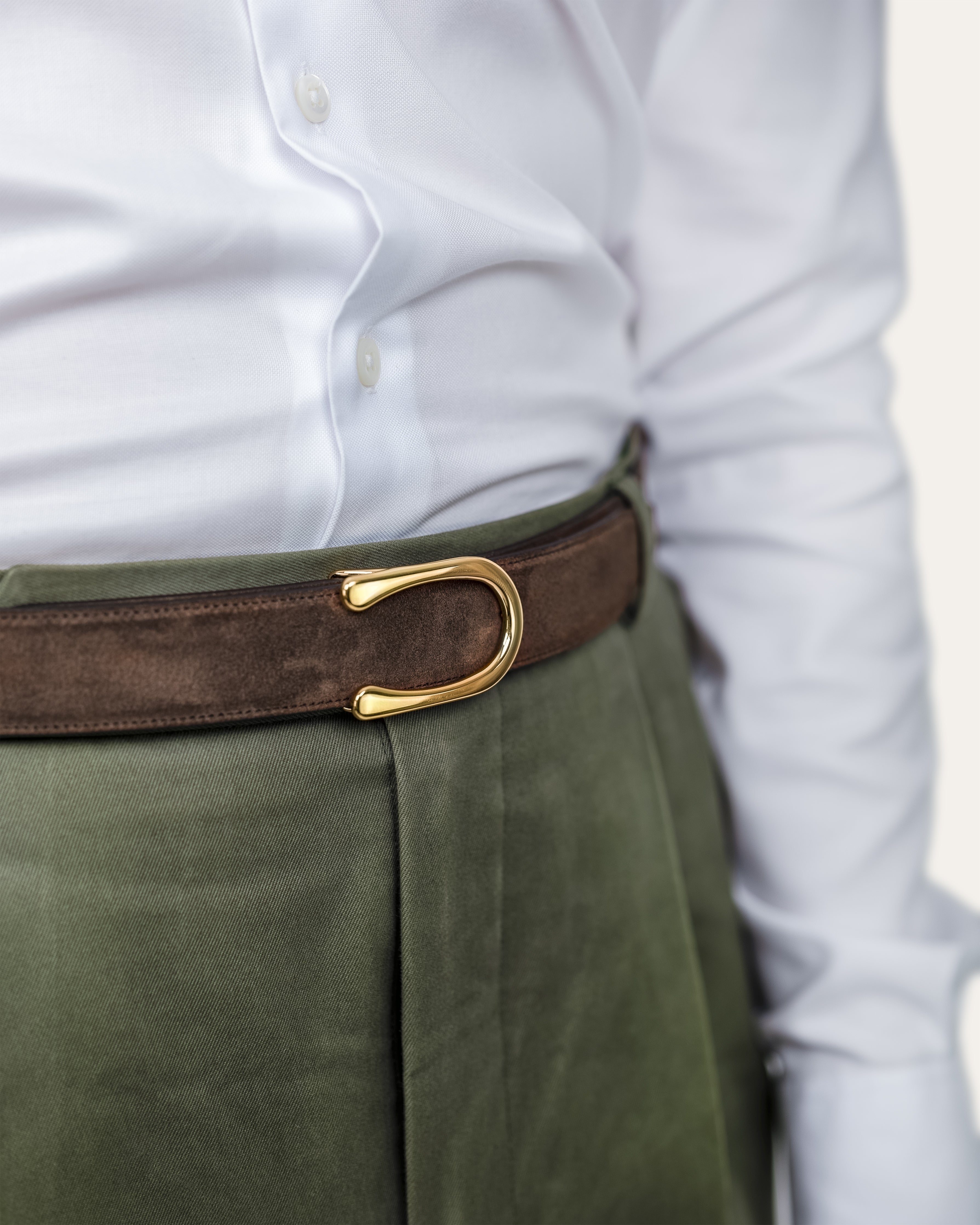 Model II Gold — Suede Havana Brown