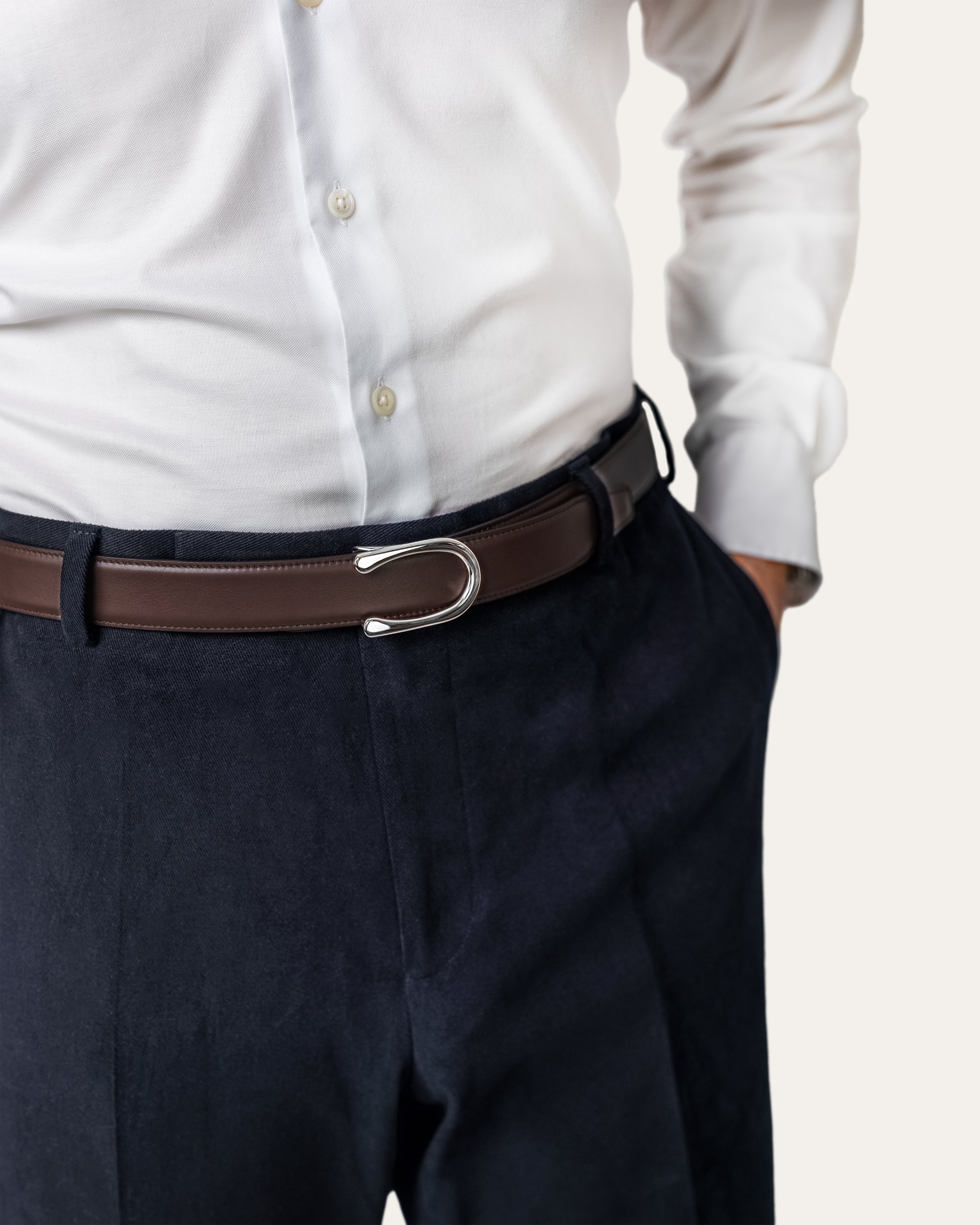 Model II Palladium — Calfskin Chocolate Brown