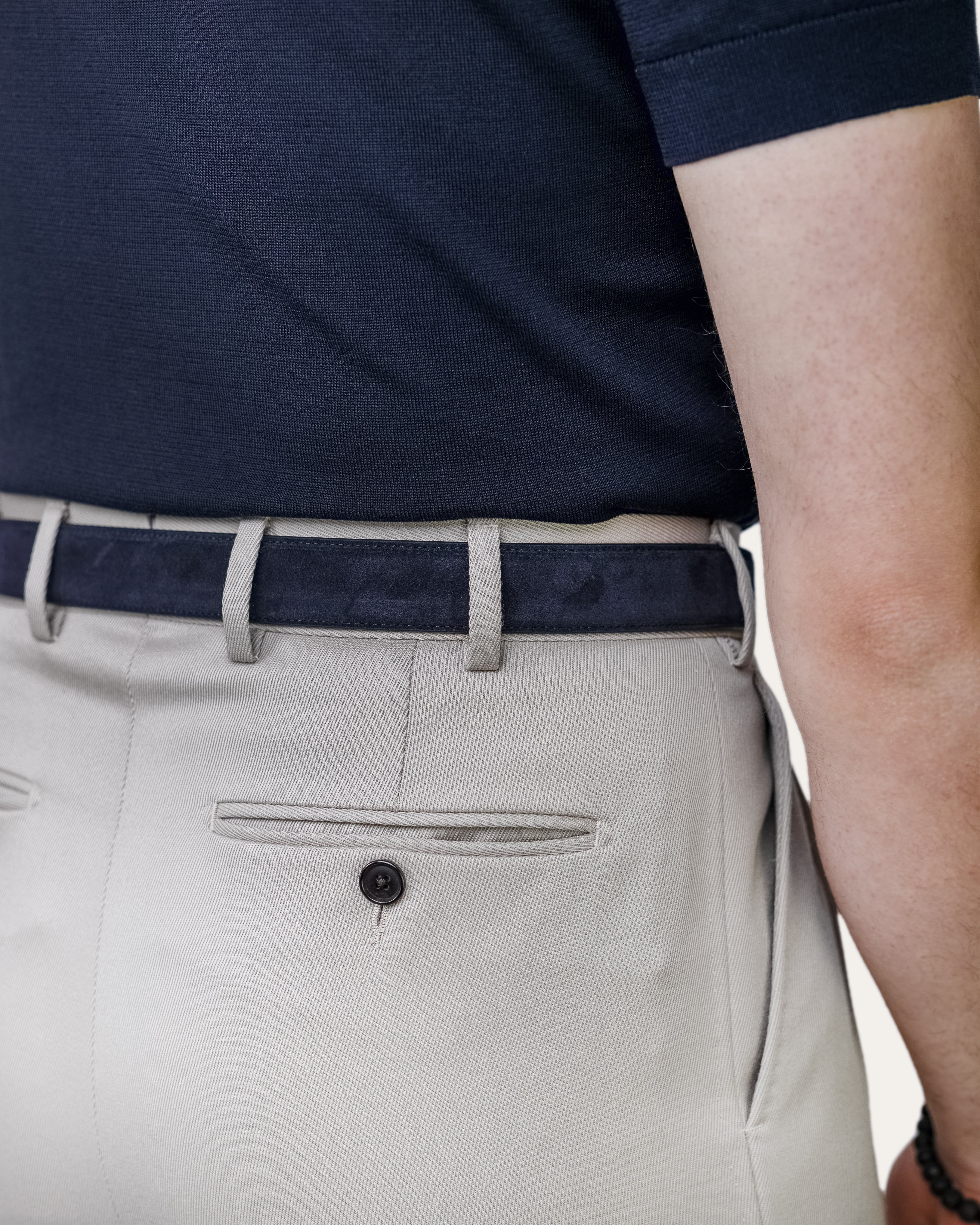 Model I Gold — Suede Portofino Blue