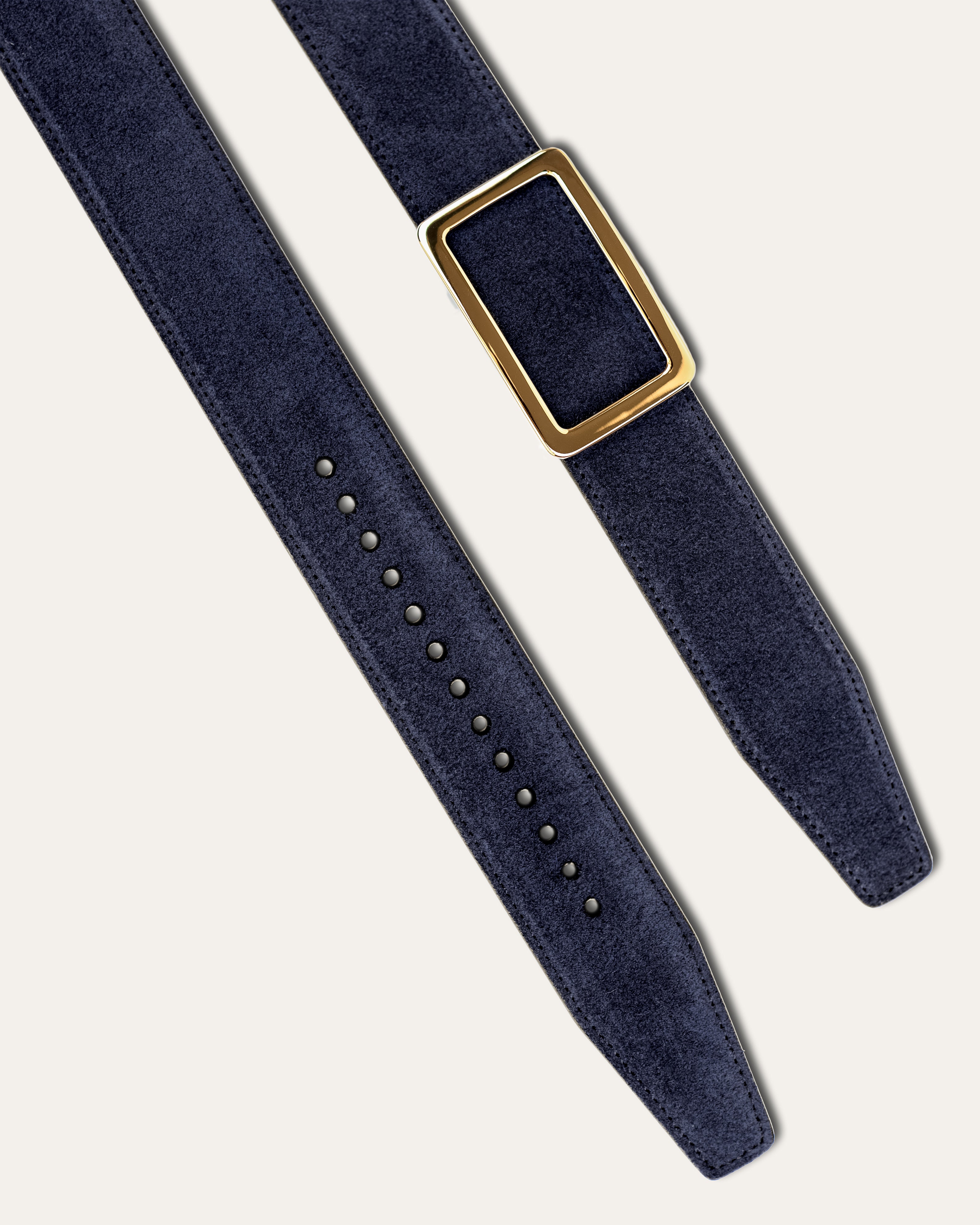 Model I Gold — Suede Portofino Blue