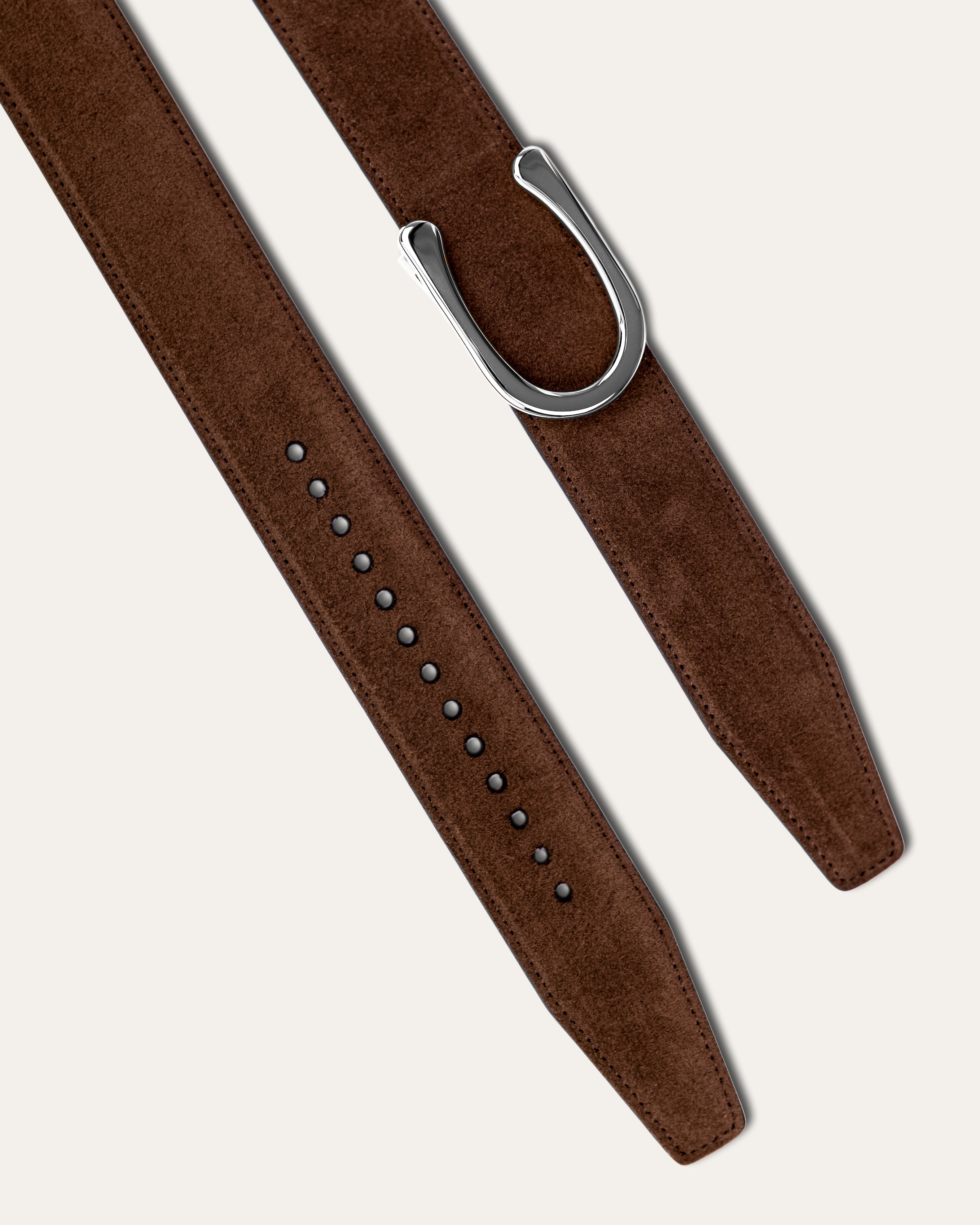 Model II Palladium — Suede Havana Brown