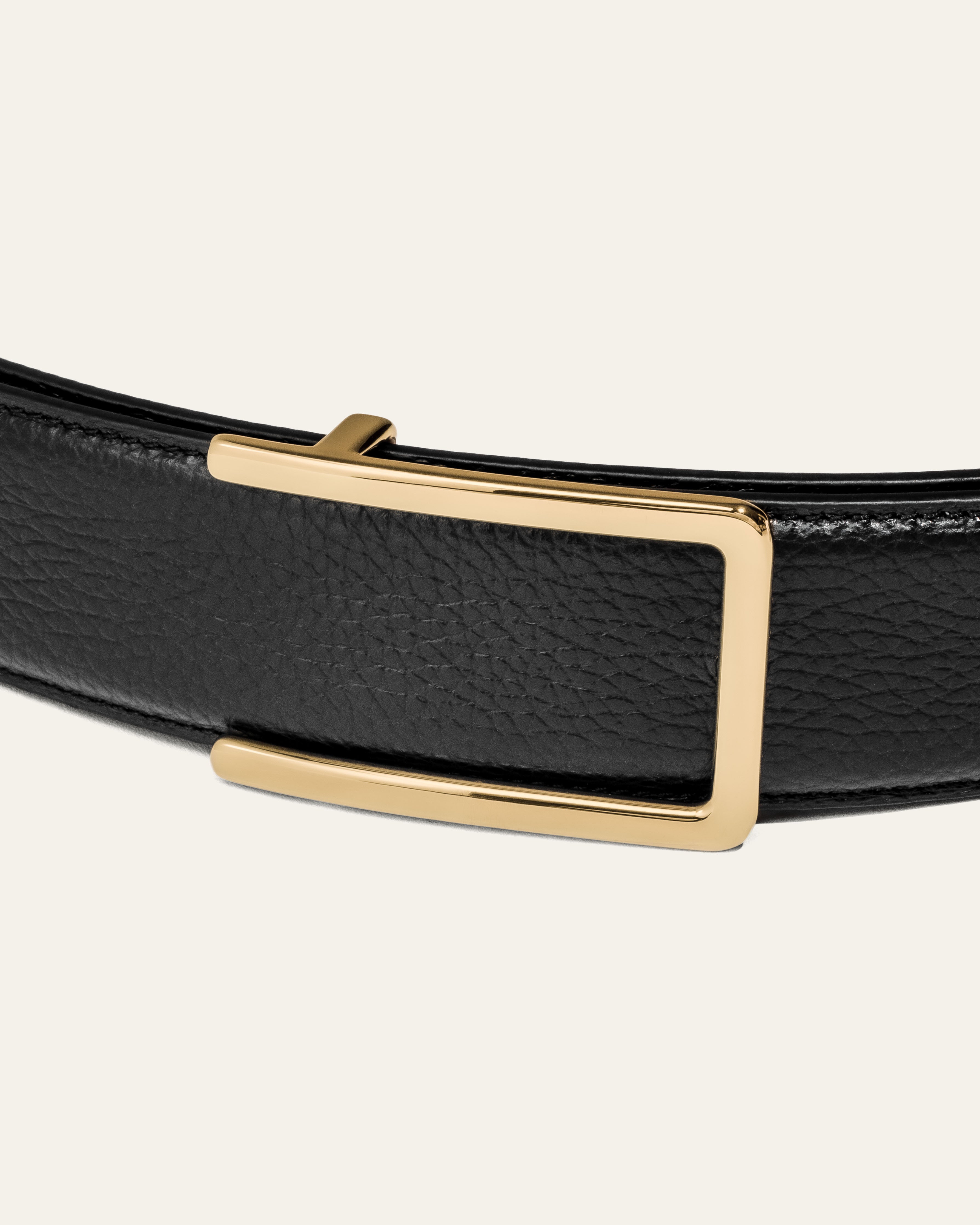Model 3 Gold – Black Grain Bovine Leather