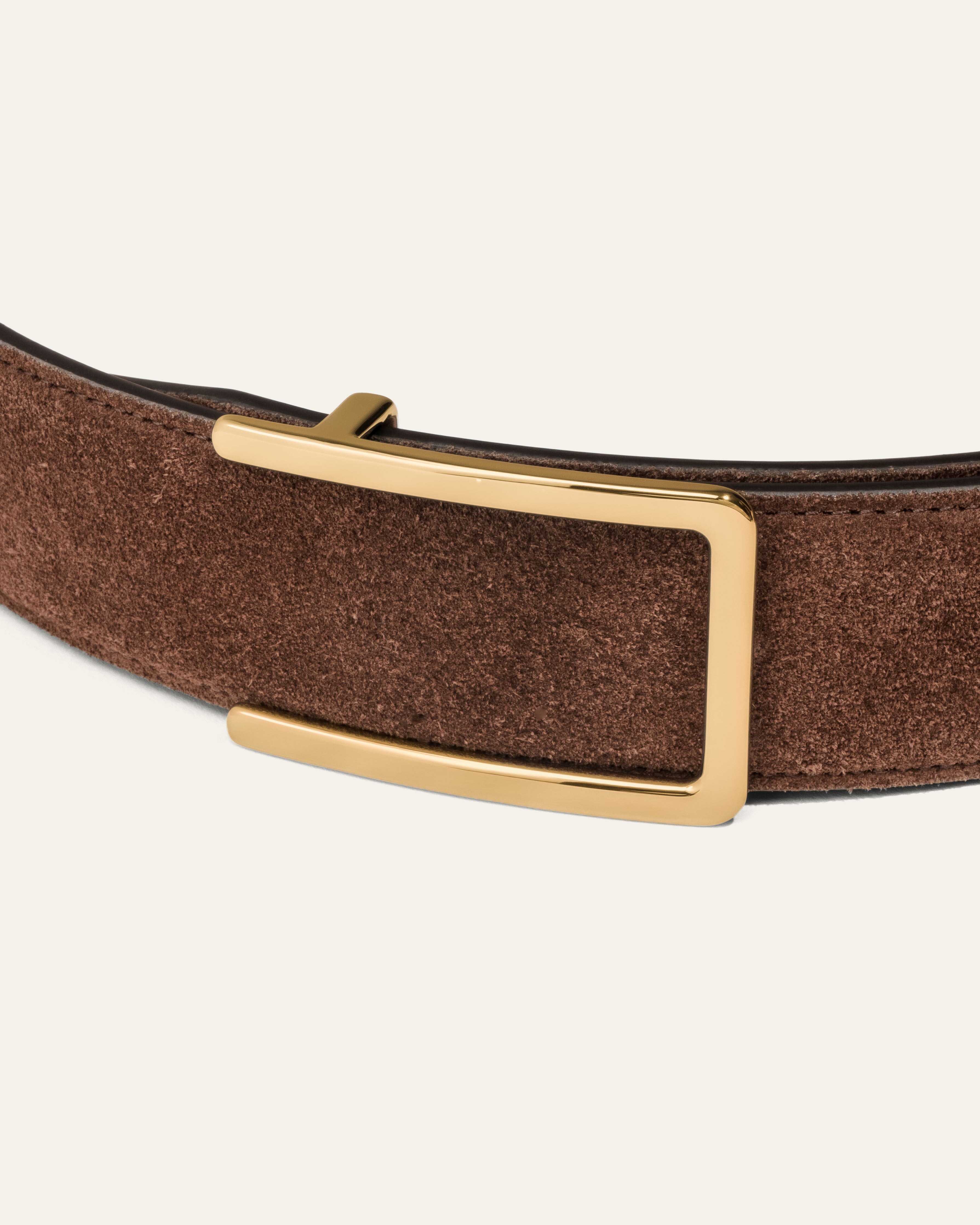 Model 3 Gold – Brown Suede