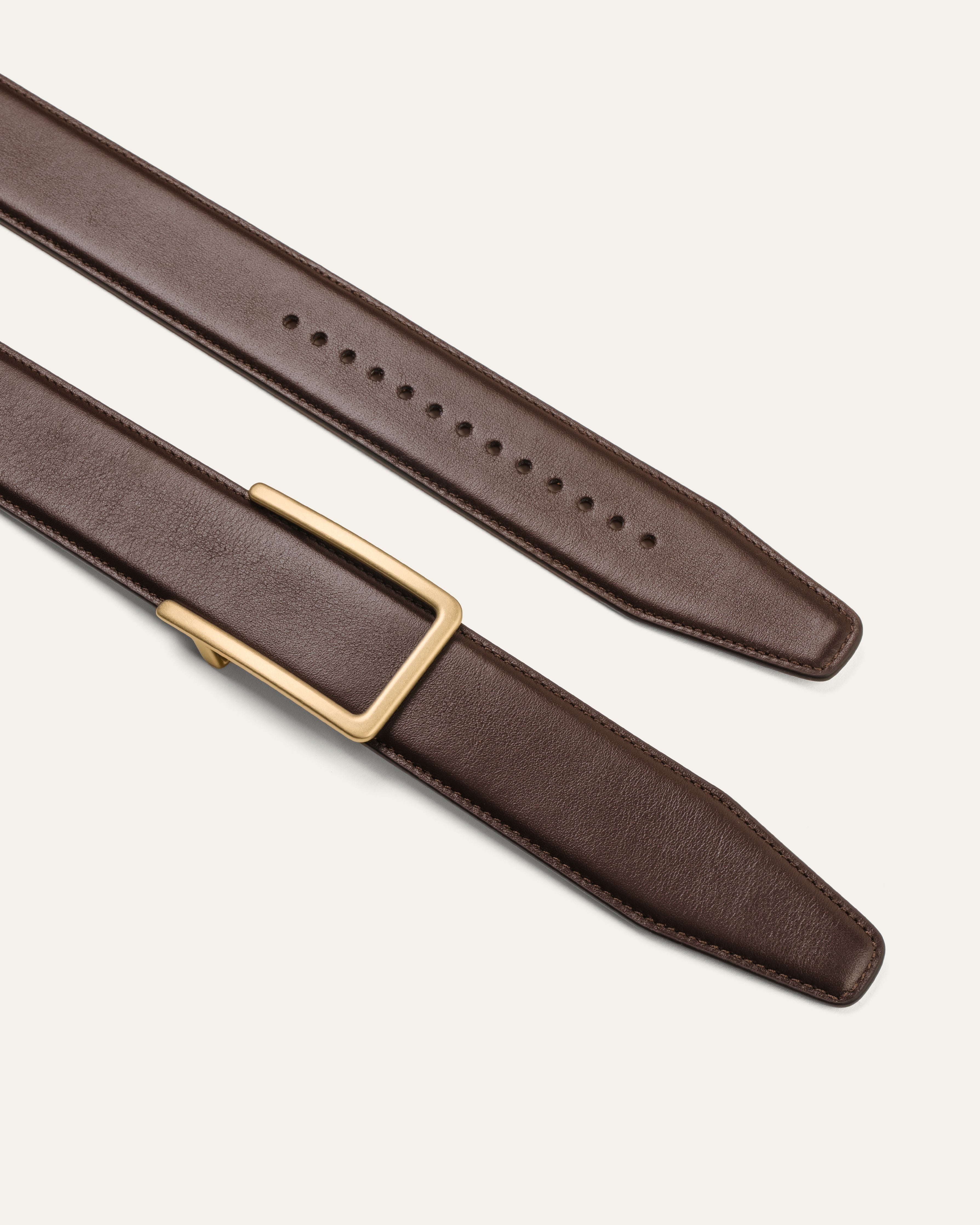 Model 3 Gold Matt – Brown Bovine Leather