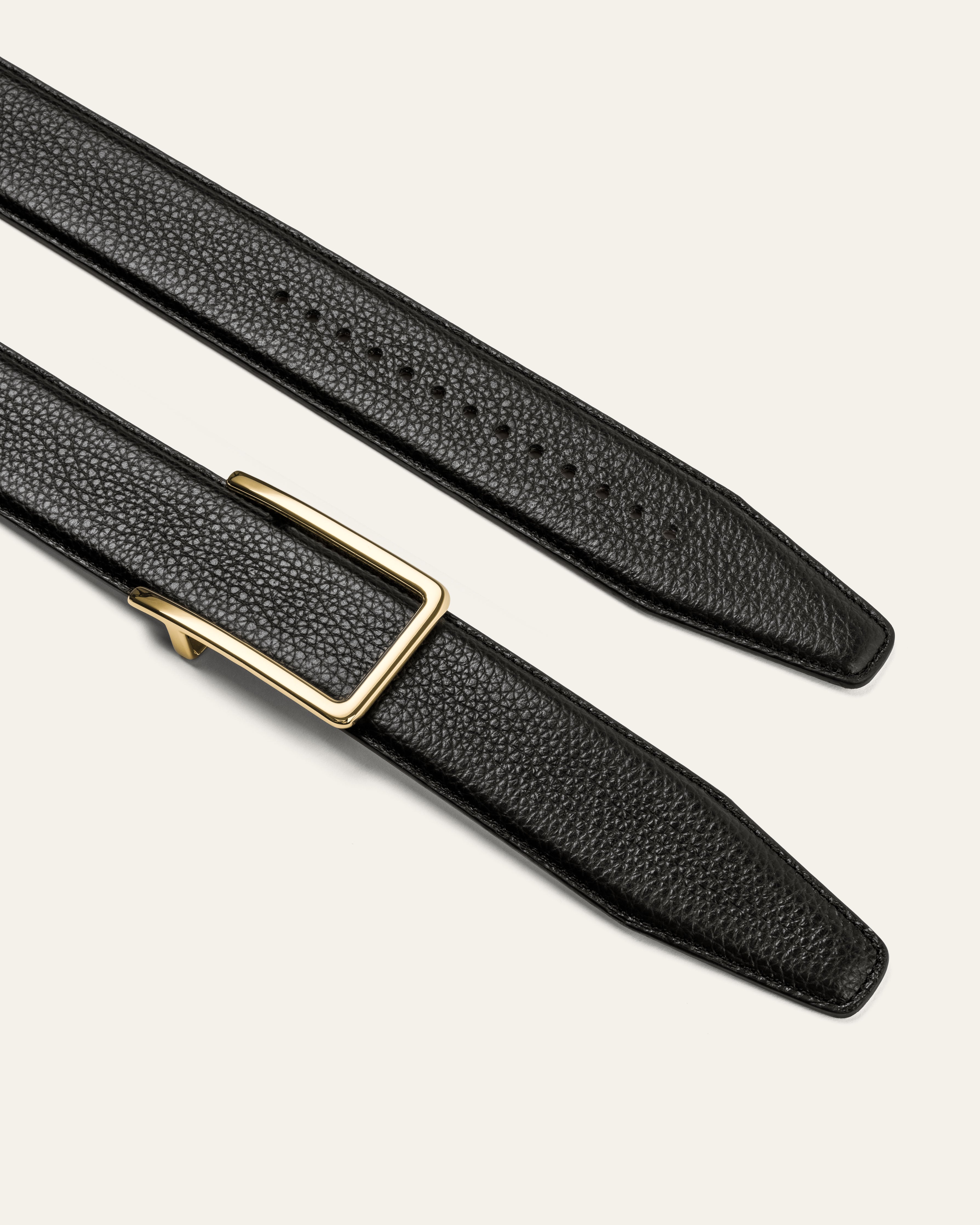 Model 3 Gold – Black Grain Bovine Leather