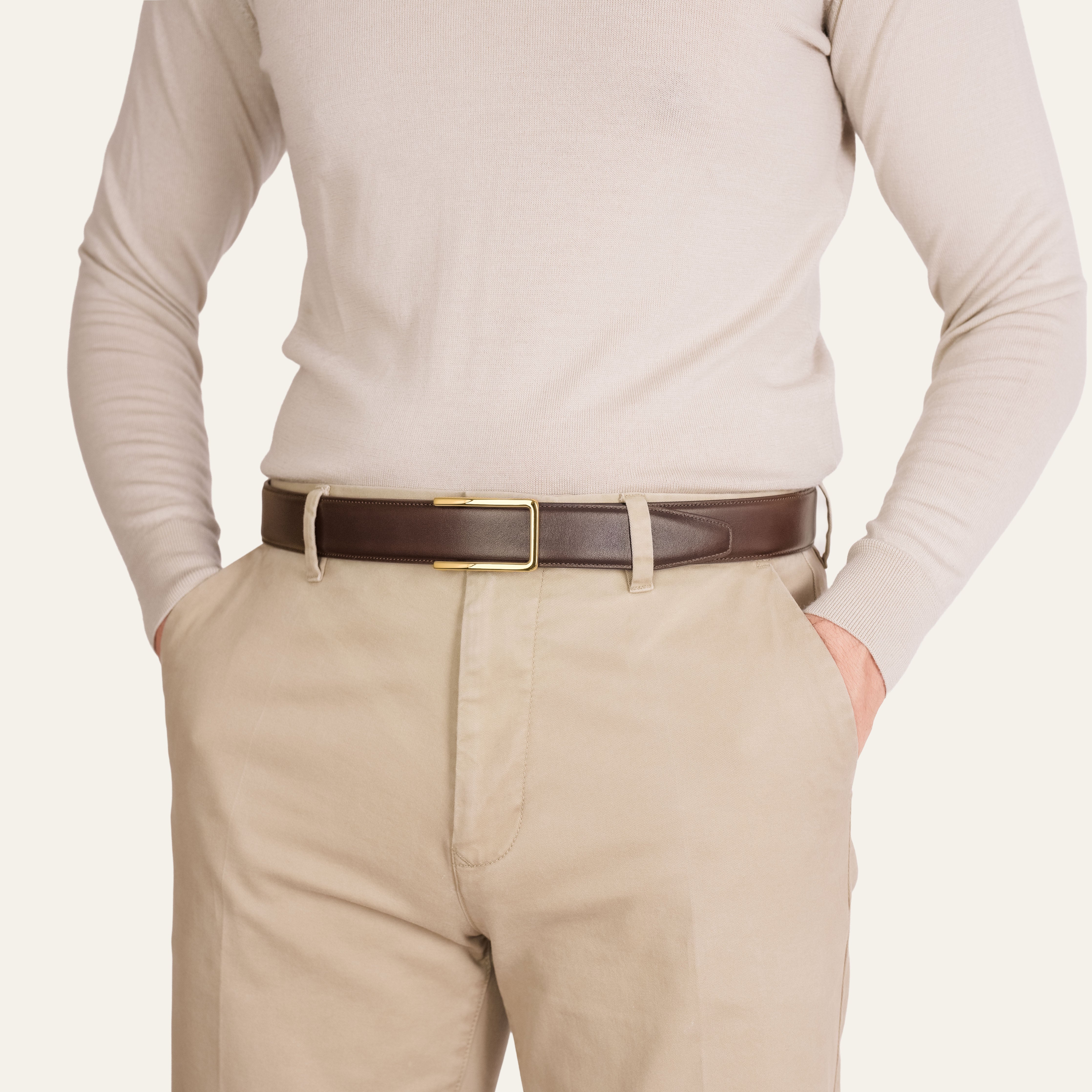 Model 3 Gold – Brown Bovine Leather