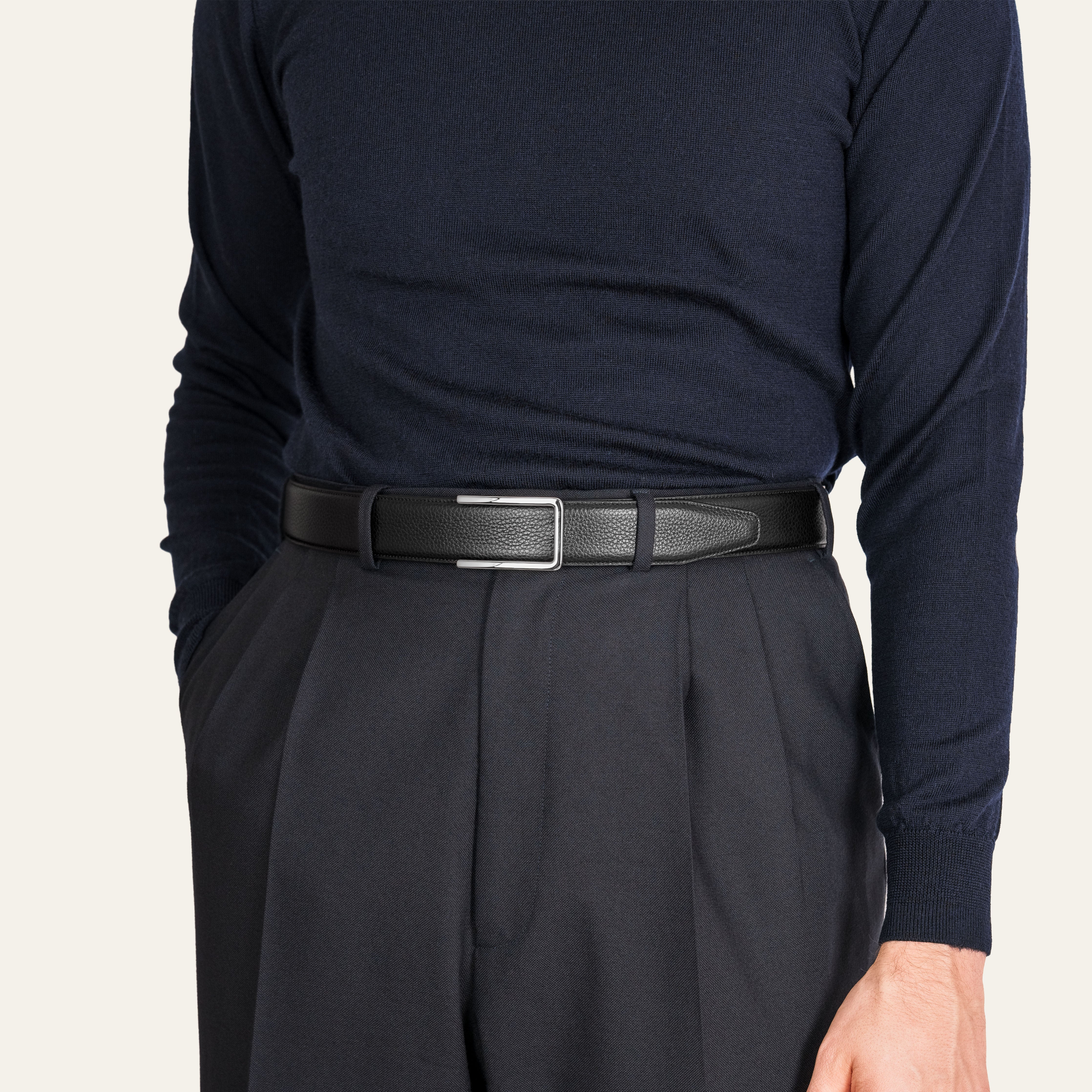 Model 3 Palladium – Black Grain Bovine Leather