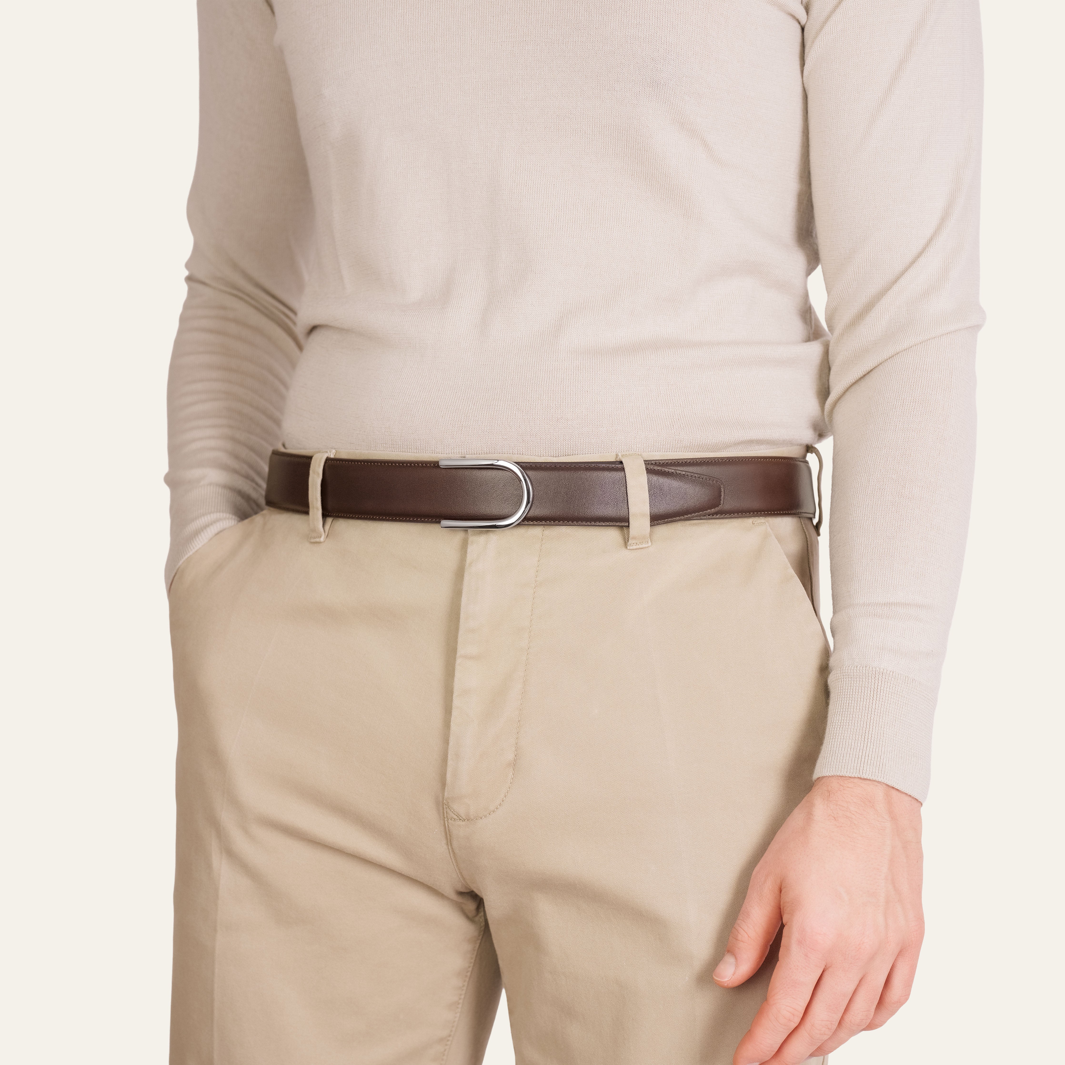 Model 4 Palladium – Brown Bovine Leather