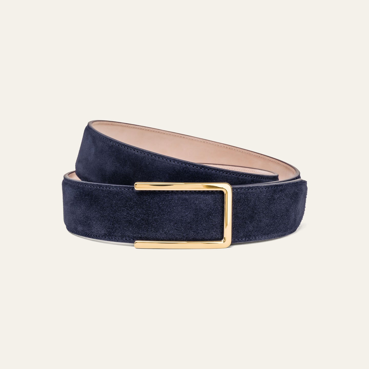 Modell 3 Gold – Veloursleder Blau