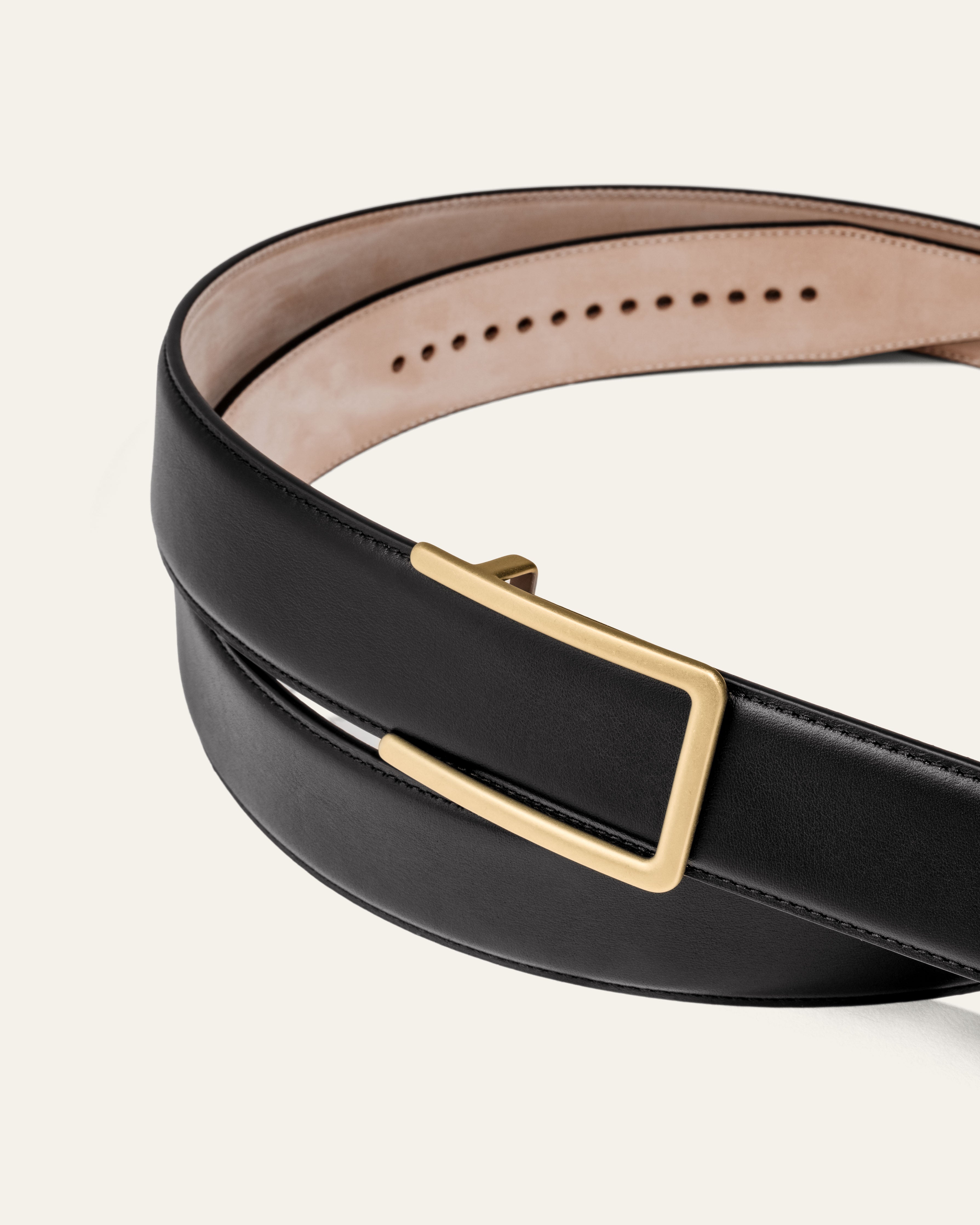 Model 3 Gold Matt – Black Bovine Leather
