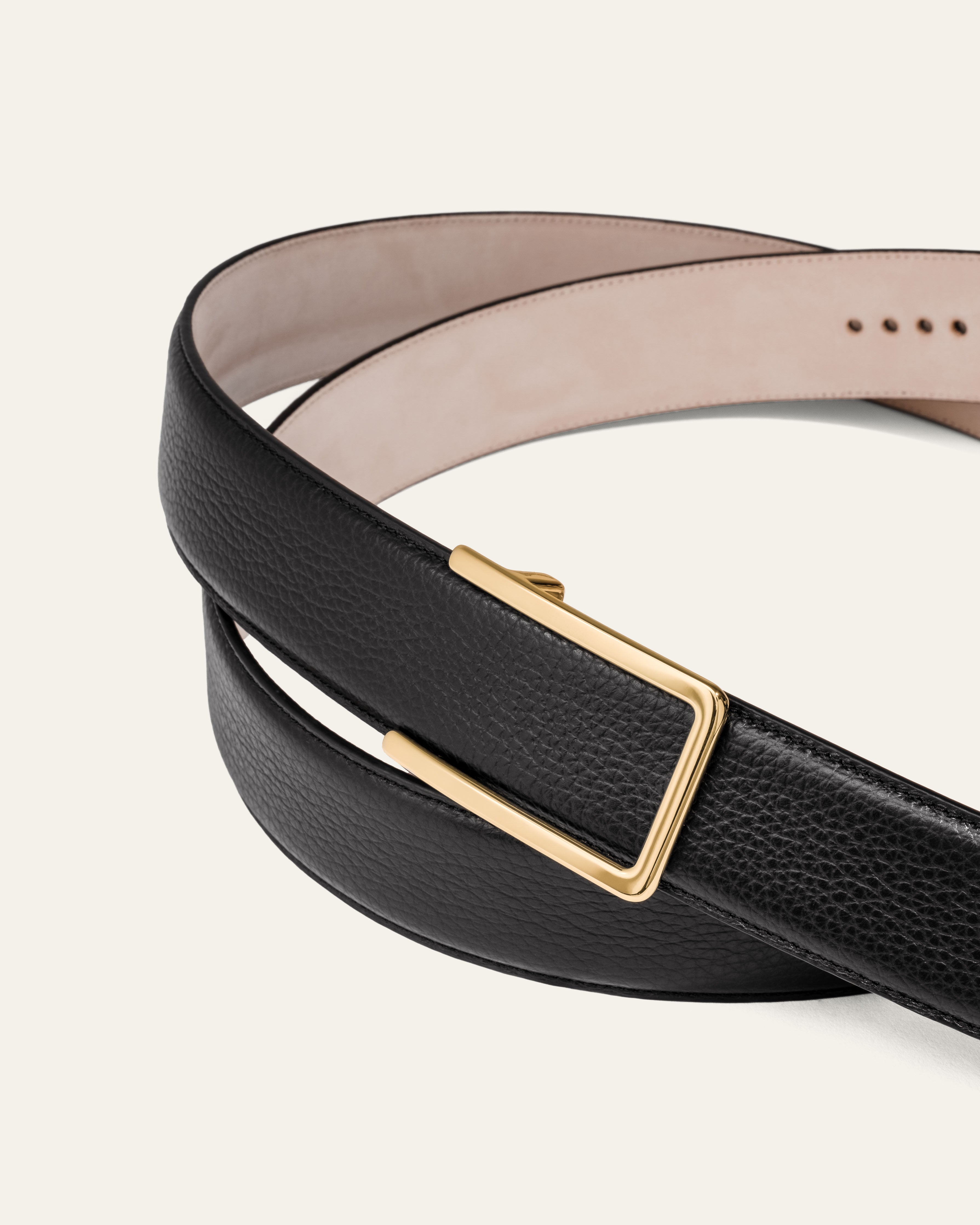 Model 3 Gold – Black Grain Bovine Leather