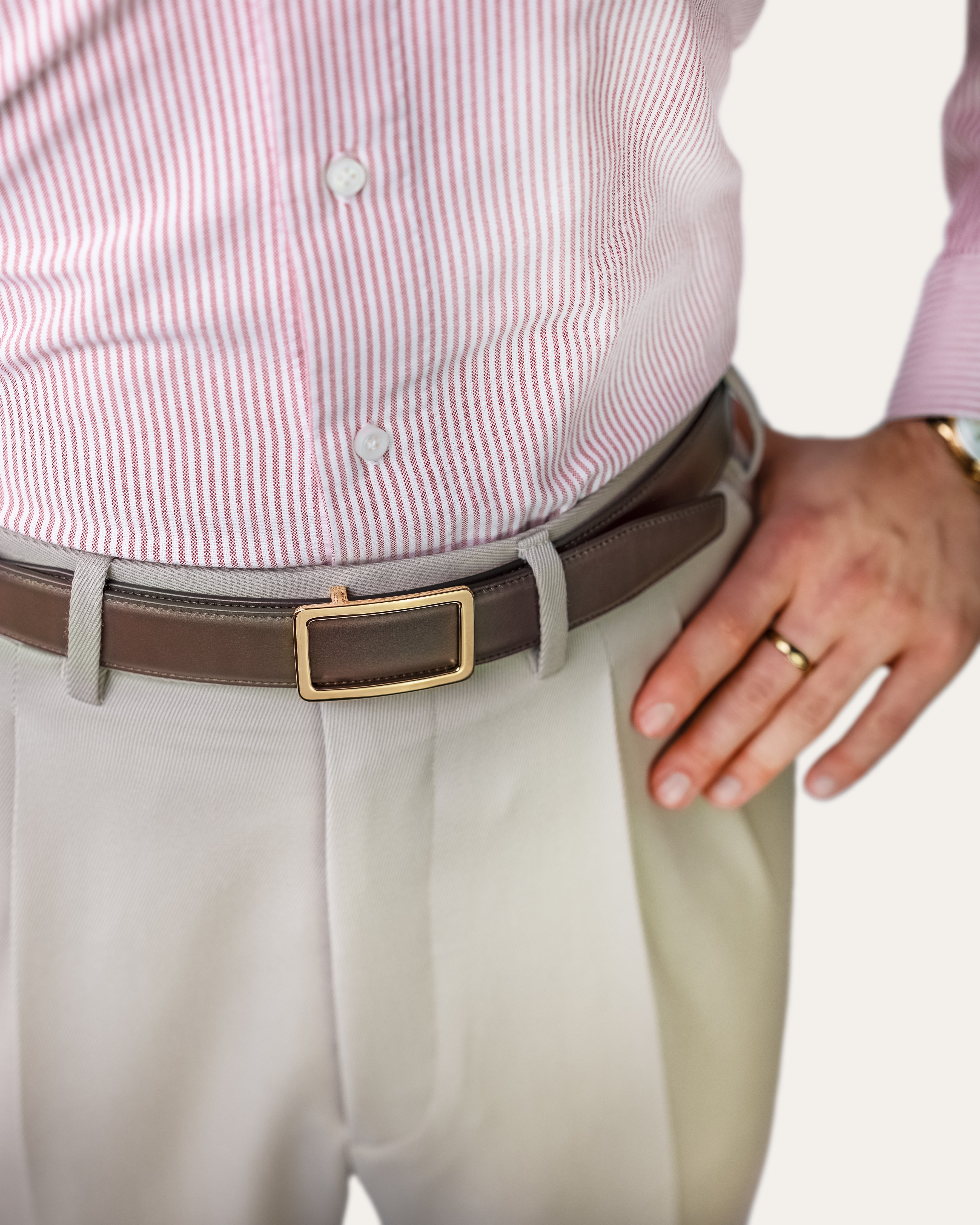 Model I Gold  —  Calfskin Chocolate Brown