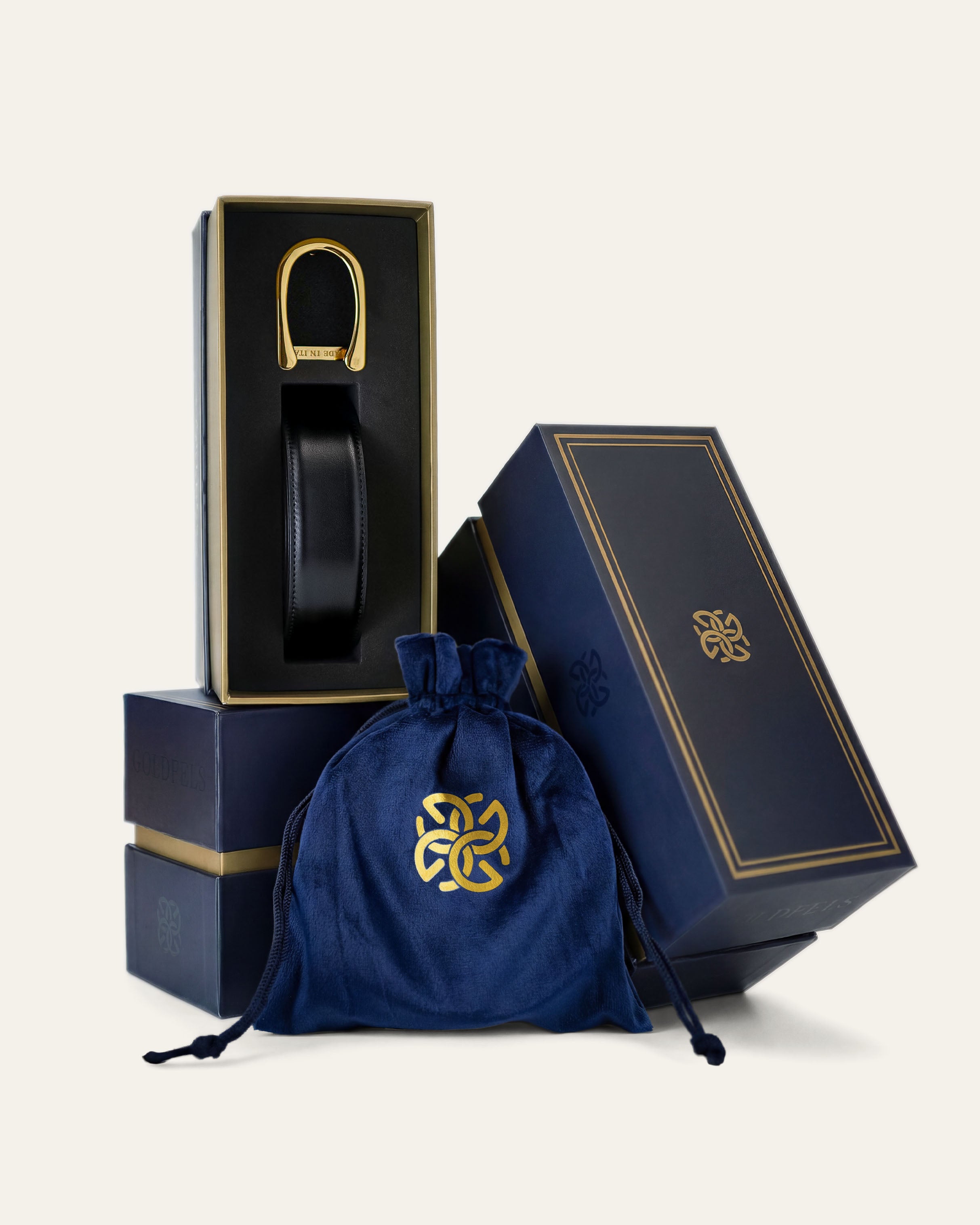 Model 2 Gold — Calfskin Jet Black