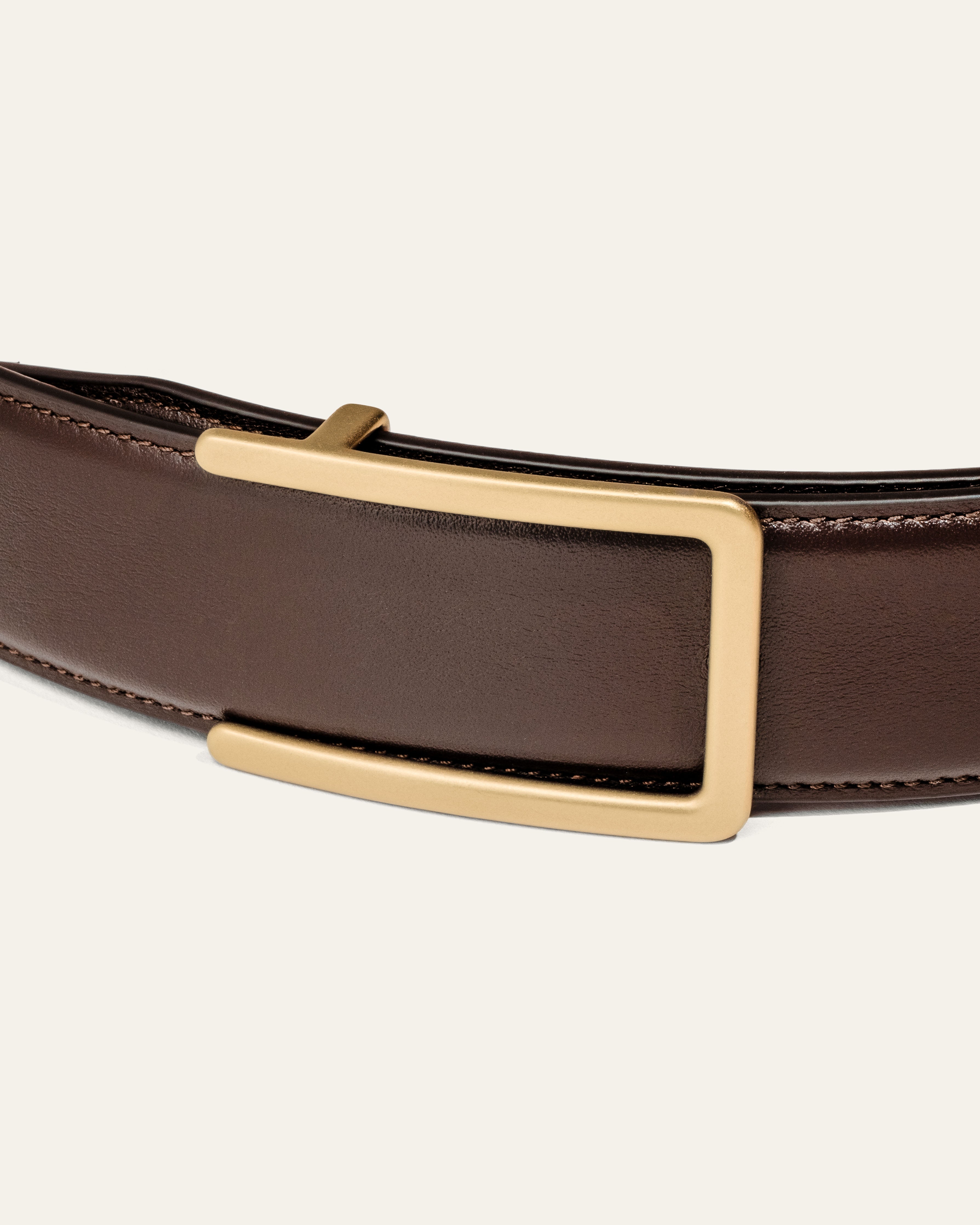 Model 3 Gold Matt – Brown Bovine Leather