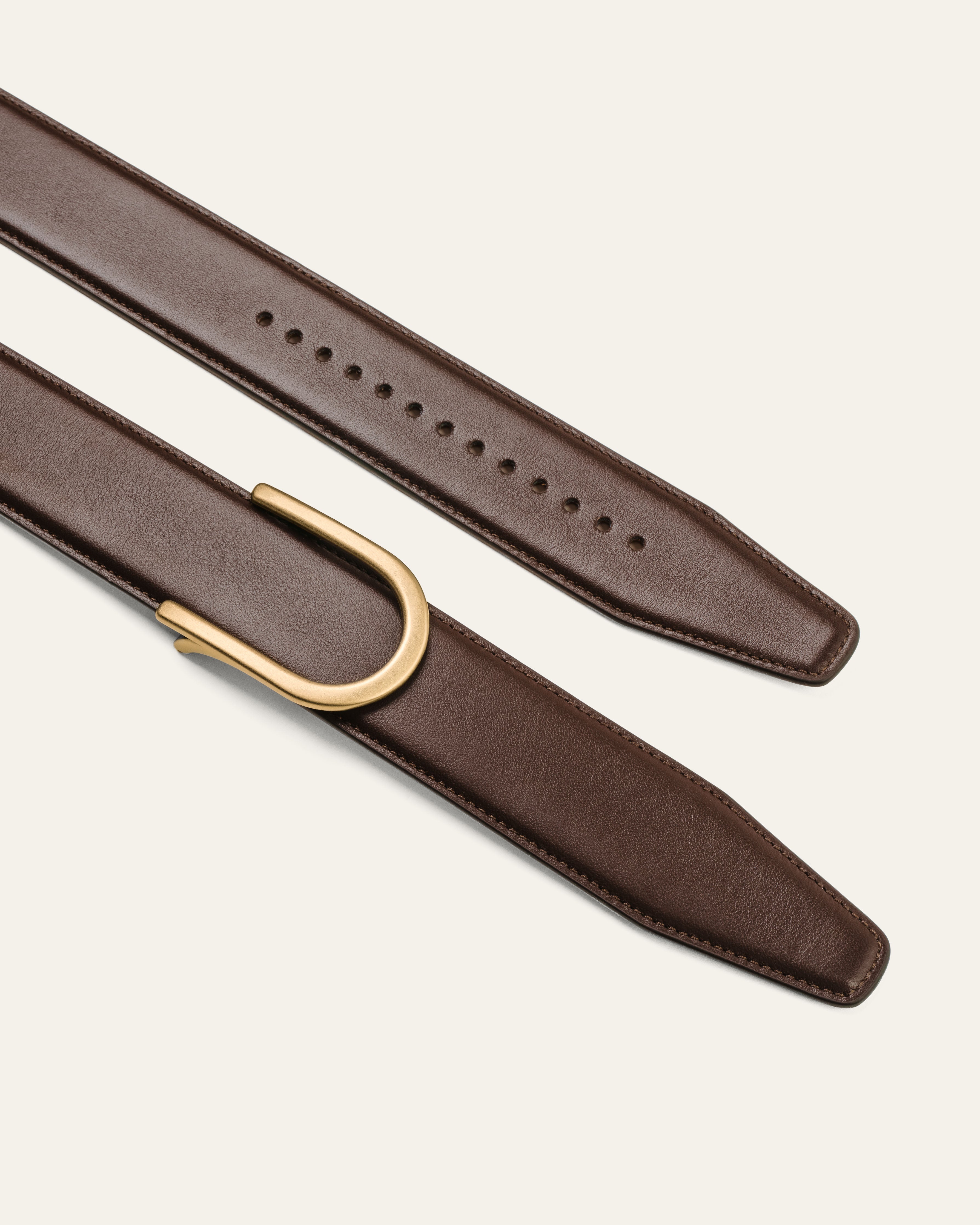 Model 4 Gold Matt – Brown Bovine Leather