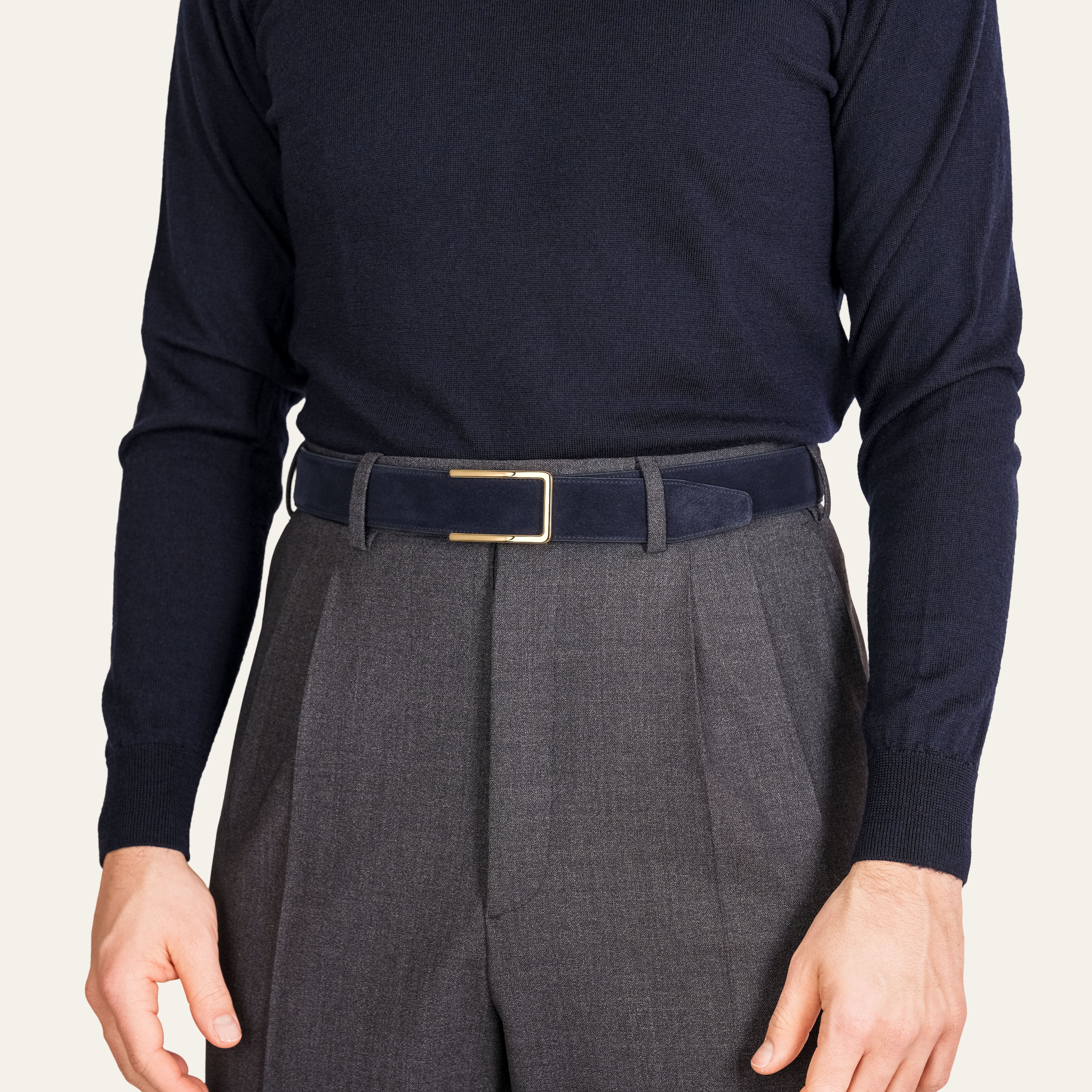 Model 3 Gold – Blue Suede