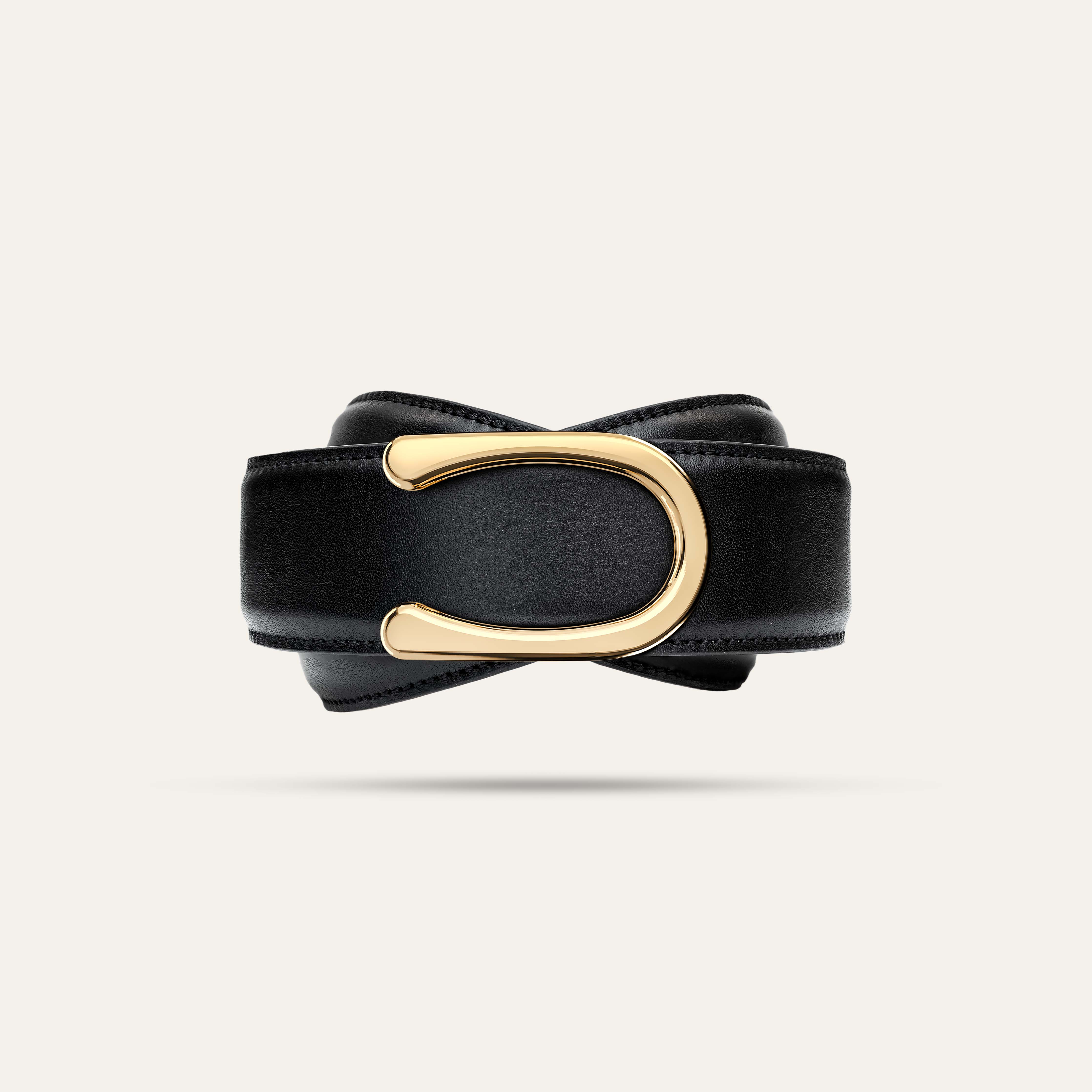 Model II Gold  —  Calfskin Jet Black