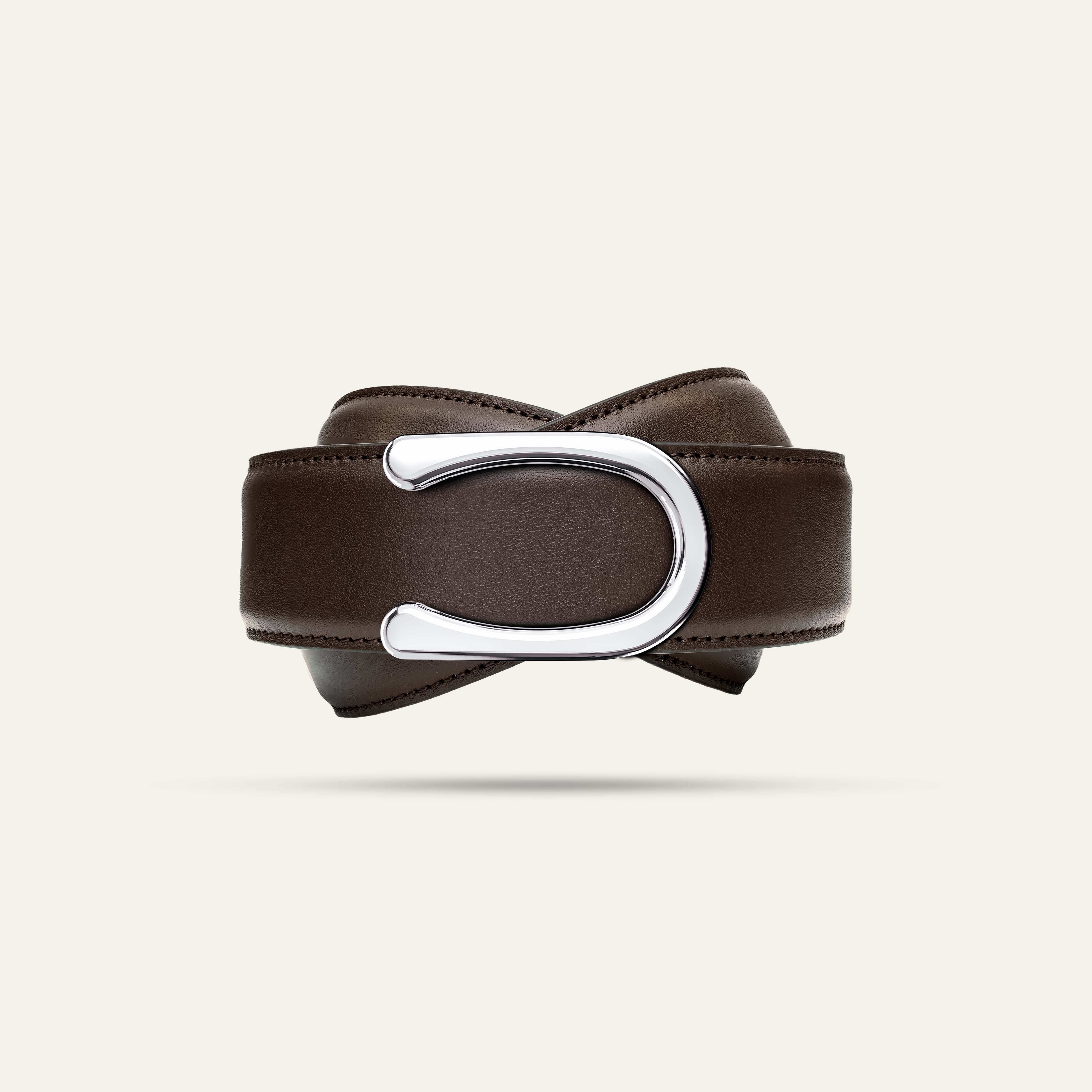 Model II Palladium  —  Calfskin Chocolate Brown