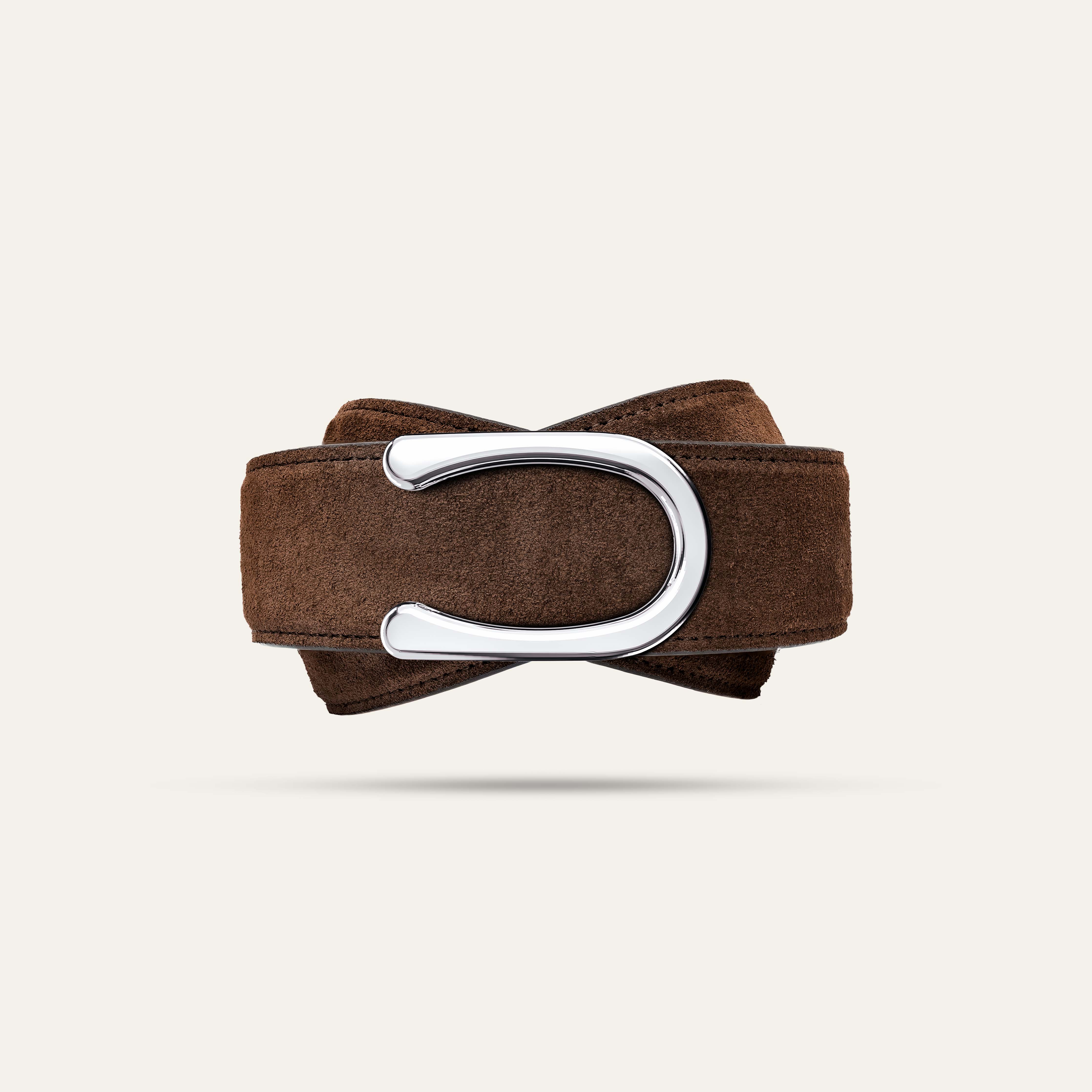 Model II Palladium  —  Suede Havana Brown