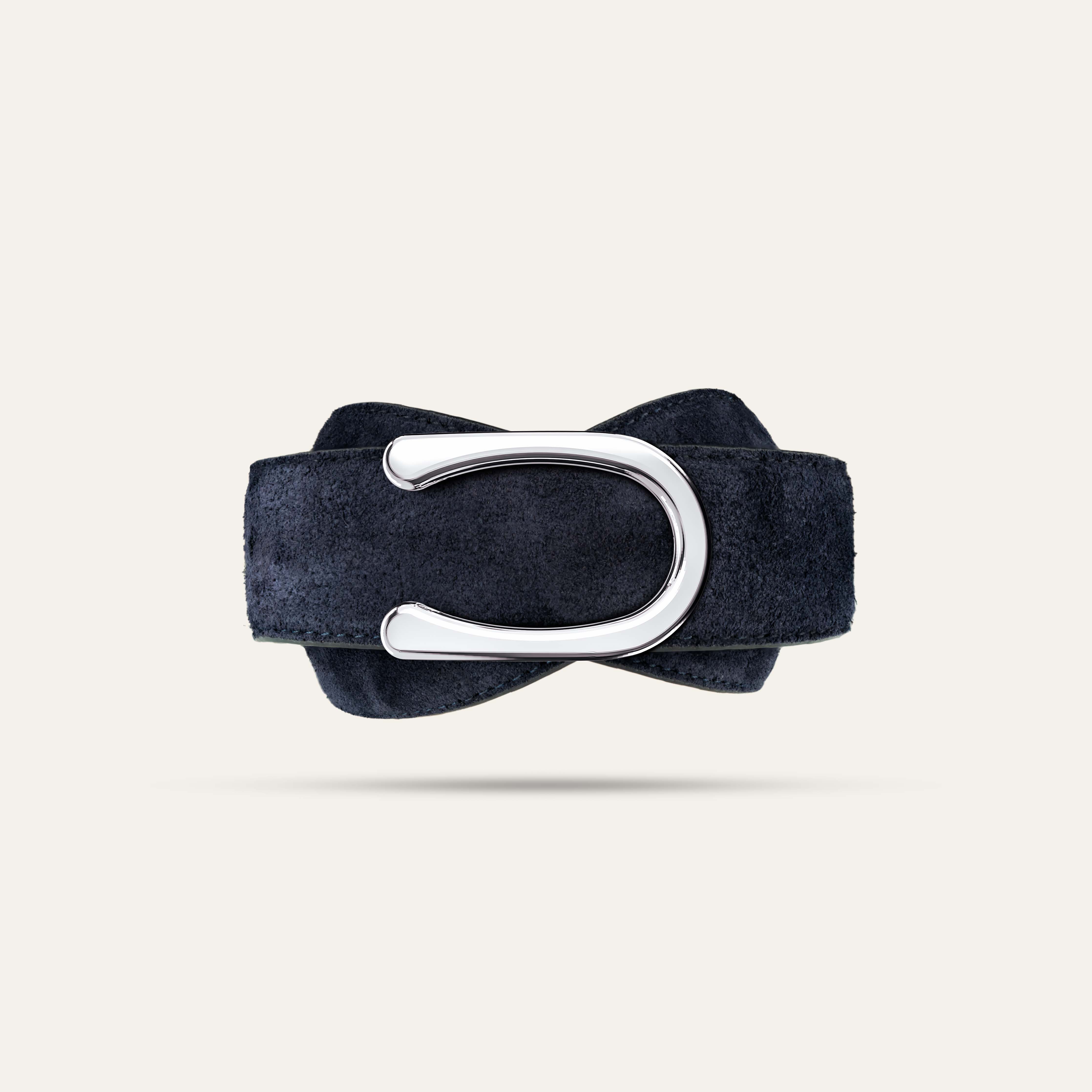 Model II Palladium  —  Suede Portofino Blue