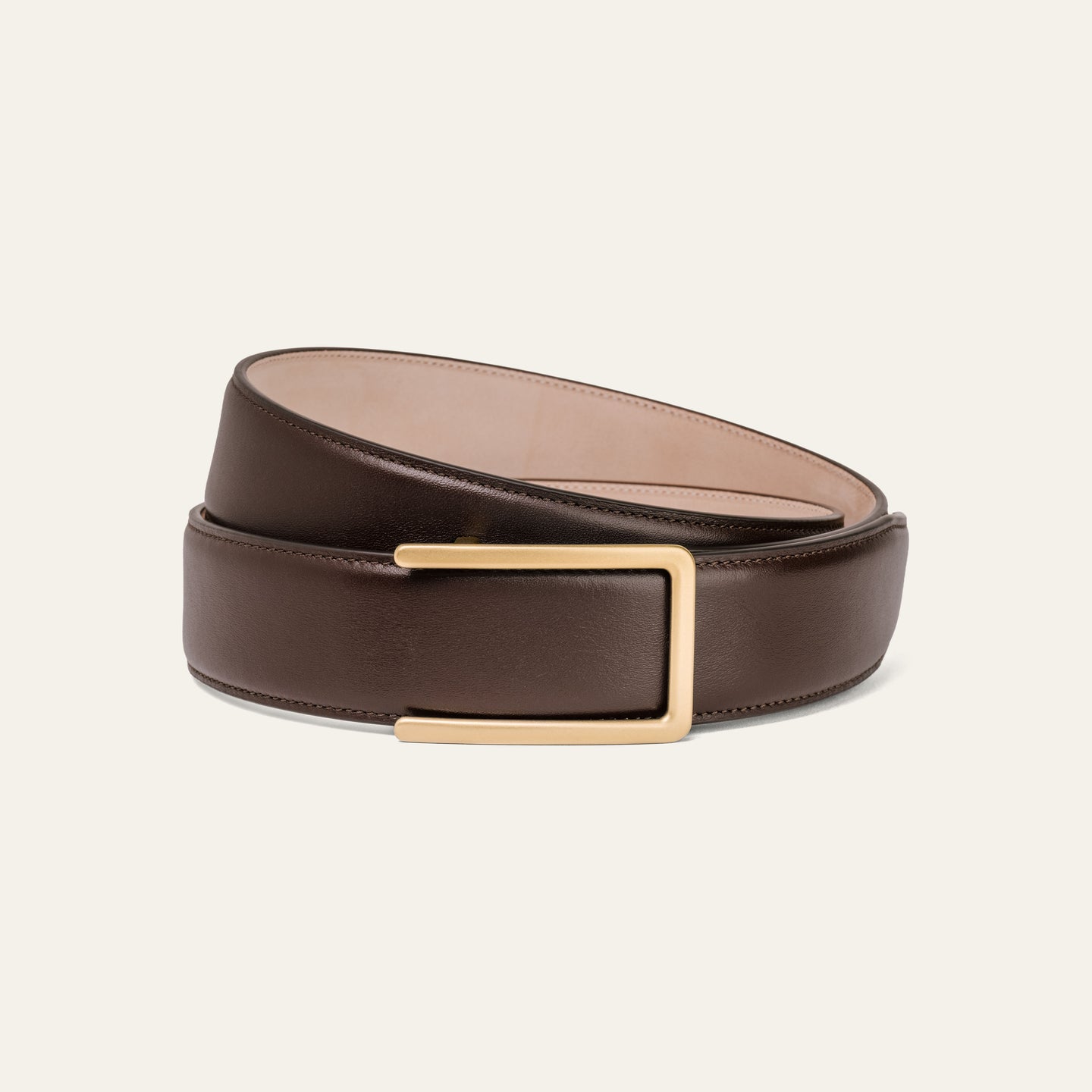 Modell 3 Gold Matt – Leder Braun