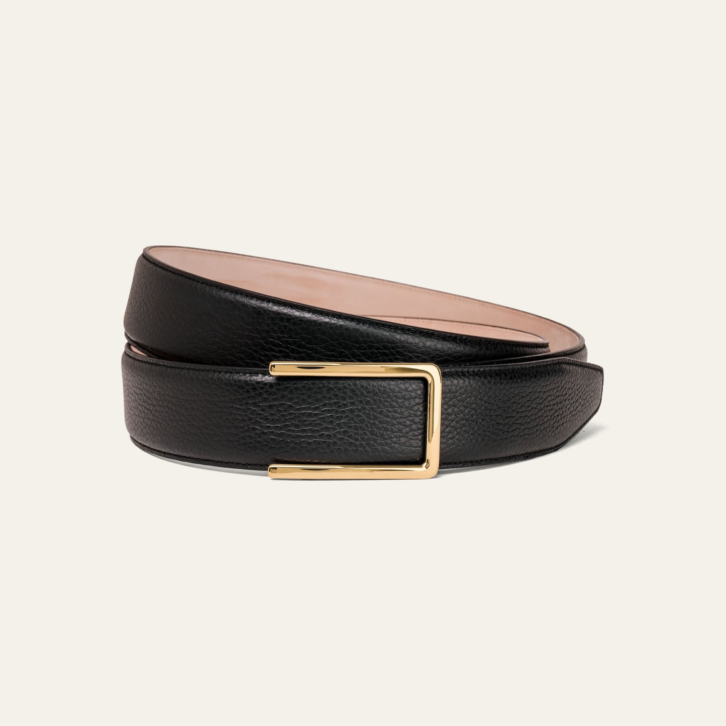 Modell 3 Gold – Leder Schwarz Genarbt