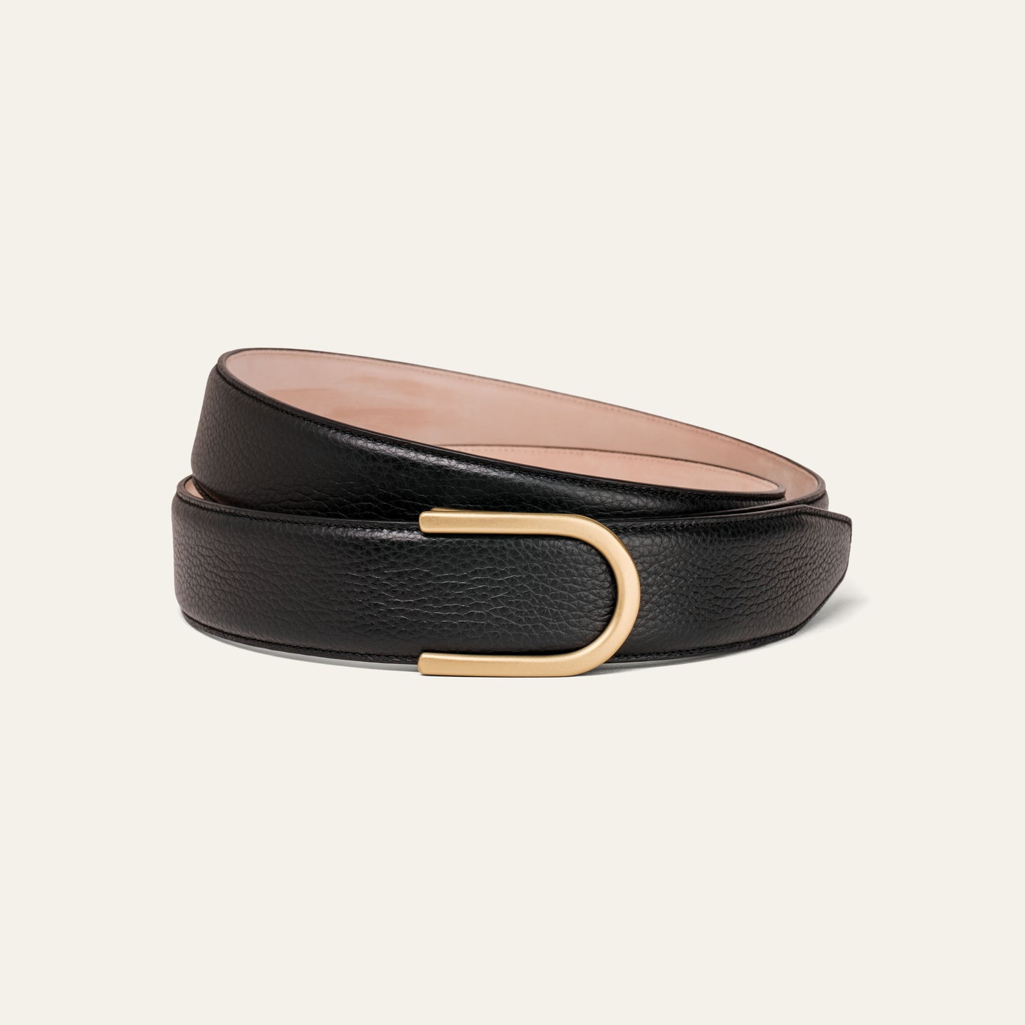 Modell 4 Gold Matt – Leder Schwarz Genarbt