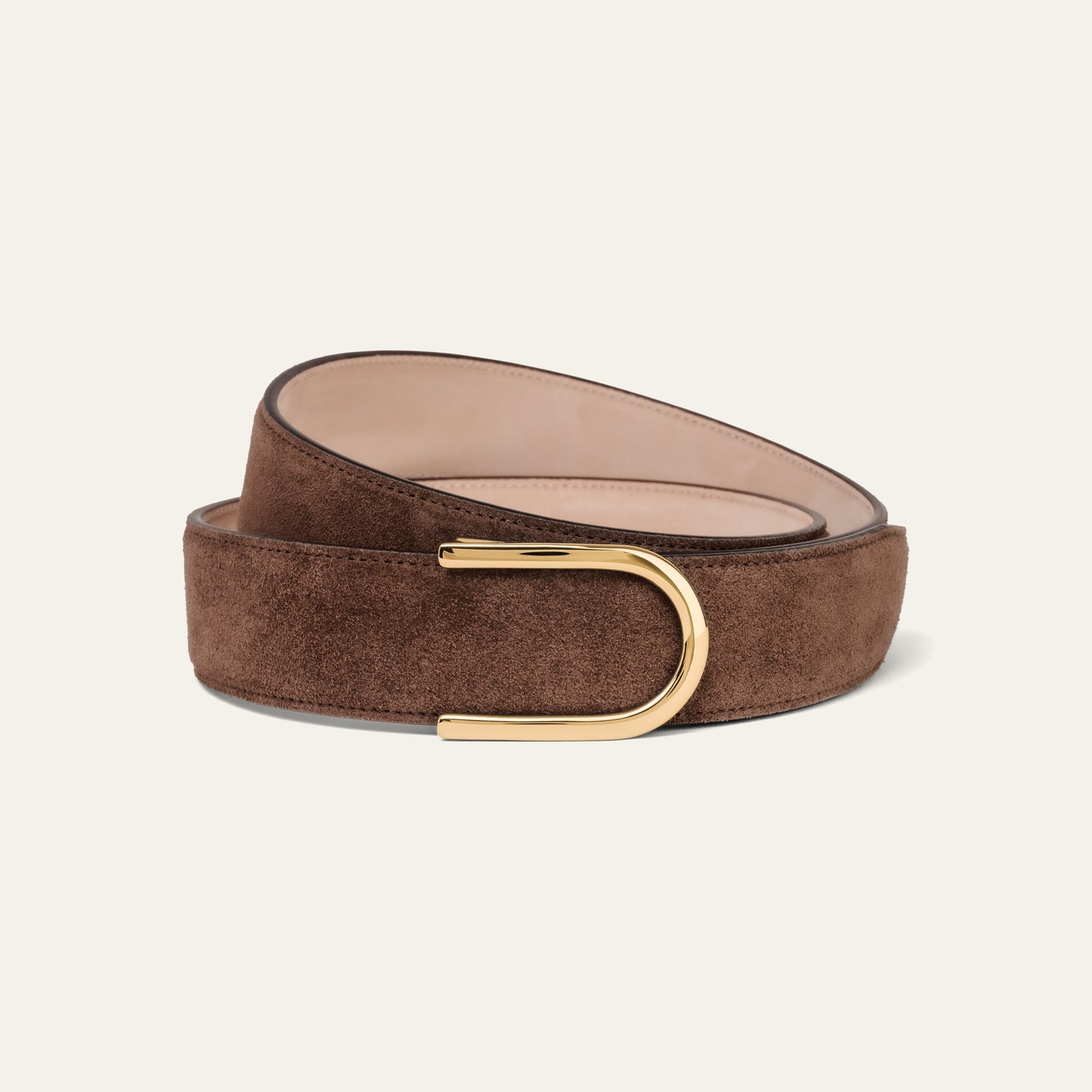 Modell 4 Gold – Veloursleder Braun