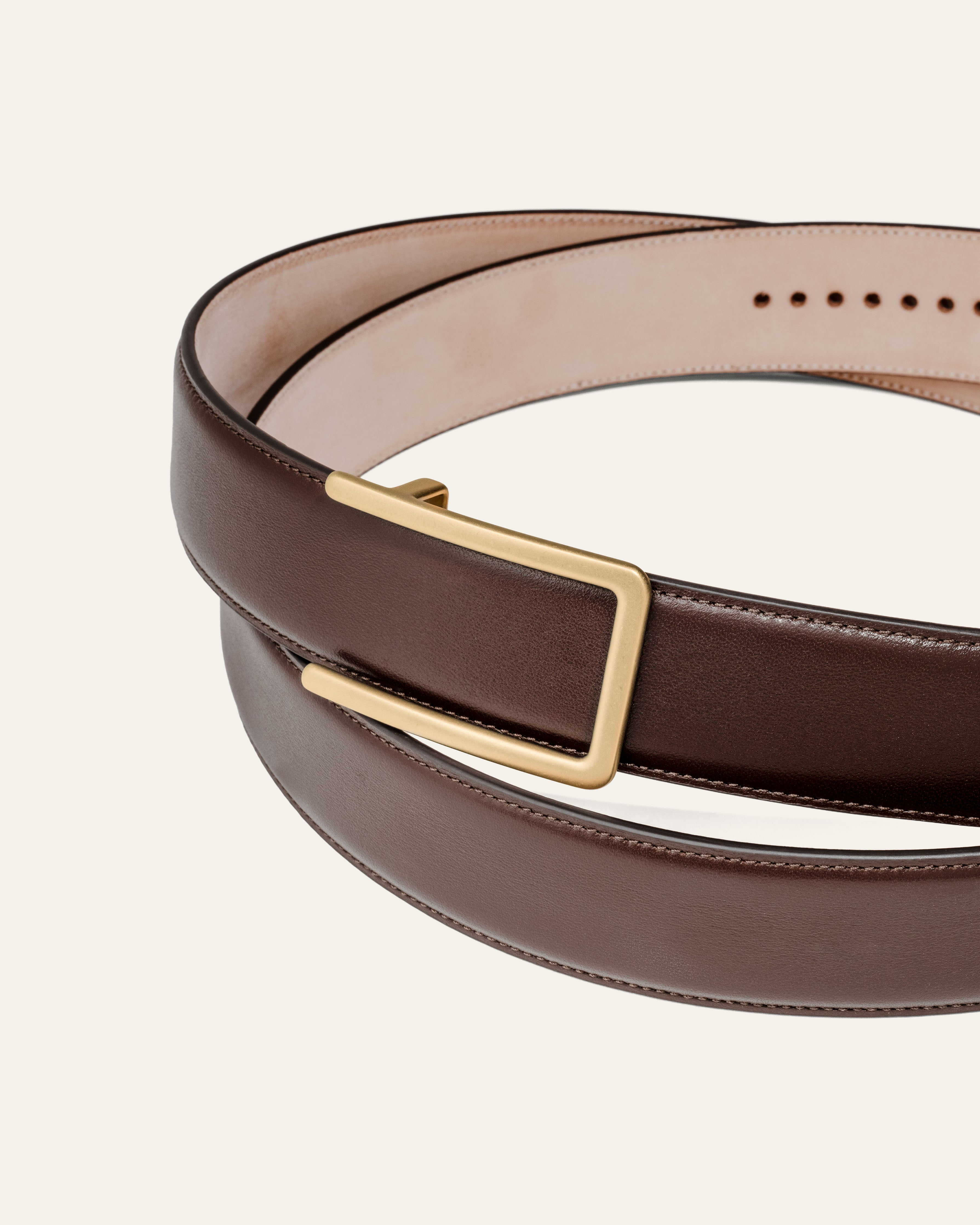 Model 3 Gold Matt – Brown Bovine Leather