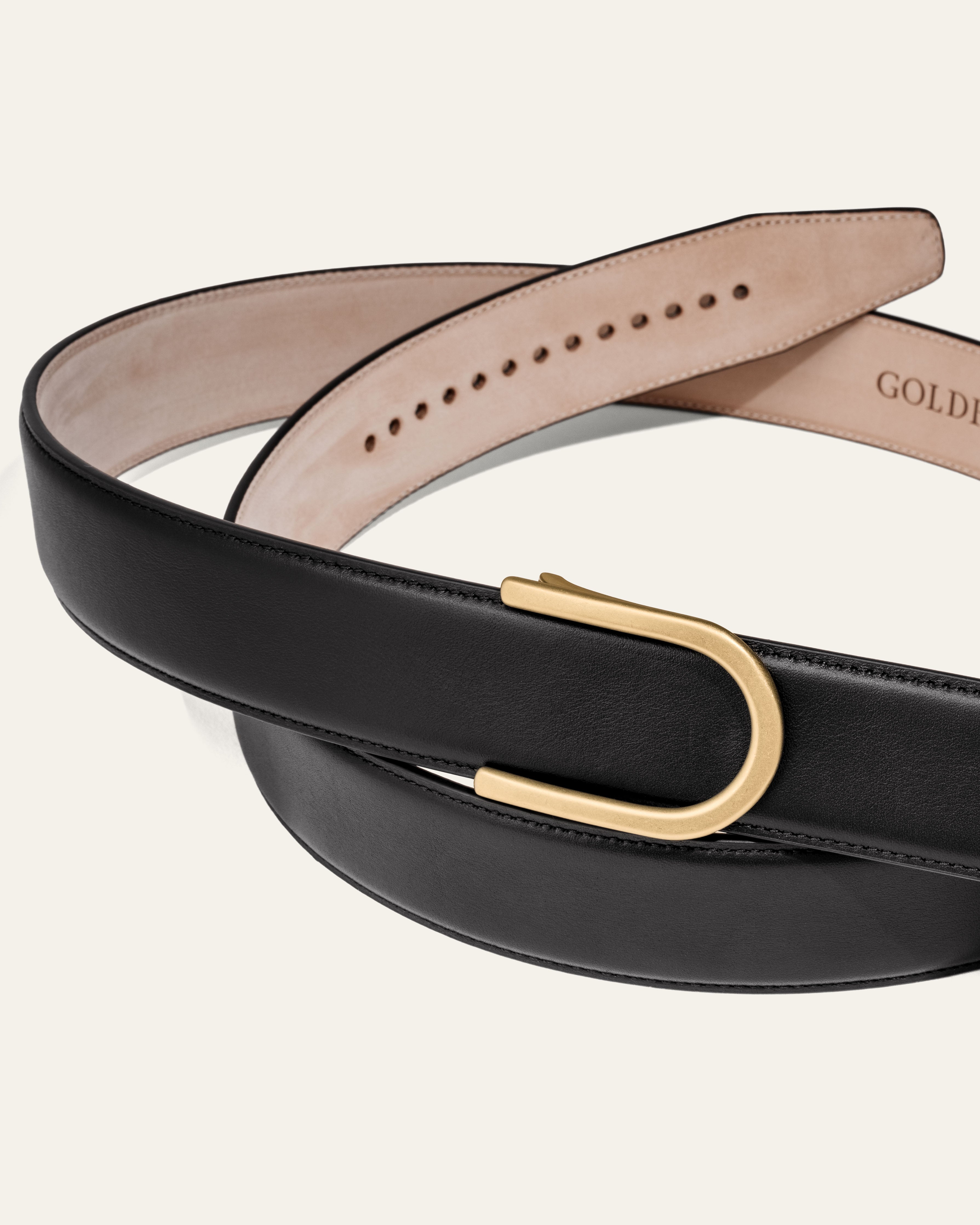 Model 4 Gold Matt – Black Bovine Leather